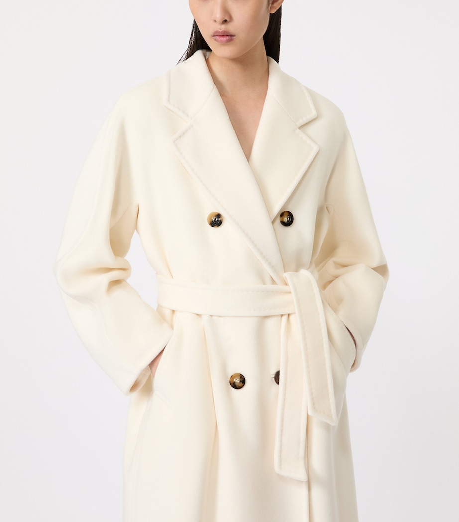 Max Mara Womens Virgin Wool-Cashmere Madame Icon Coat White Image 6