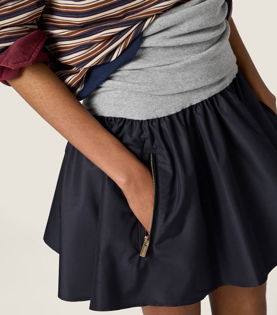 Miu Miu Womens Technical Layered Mini Skirt Image 4