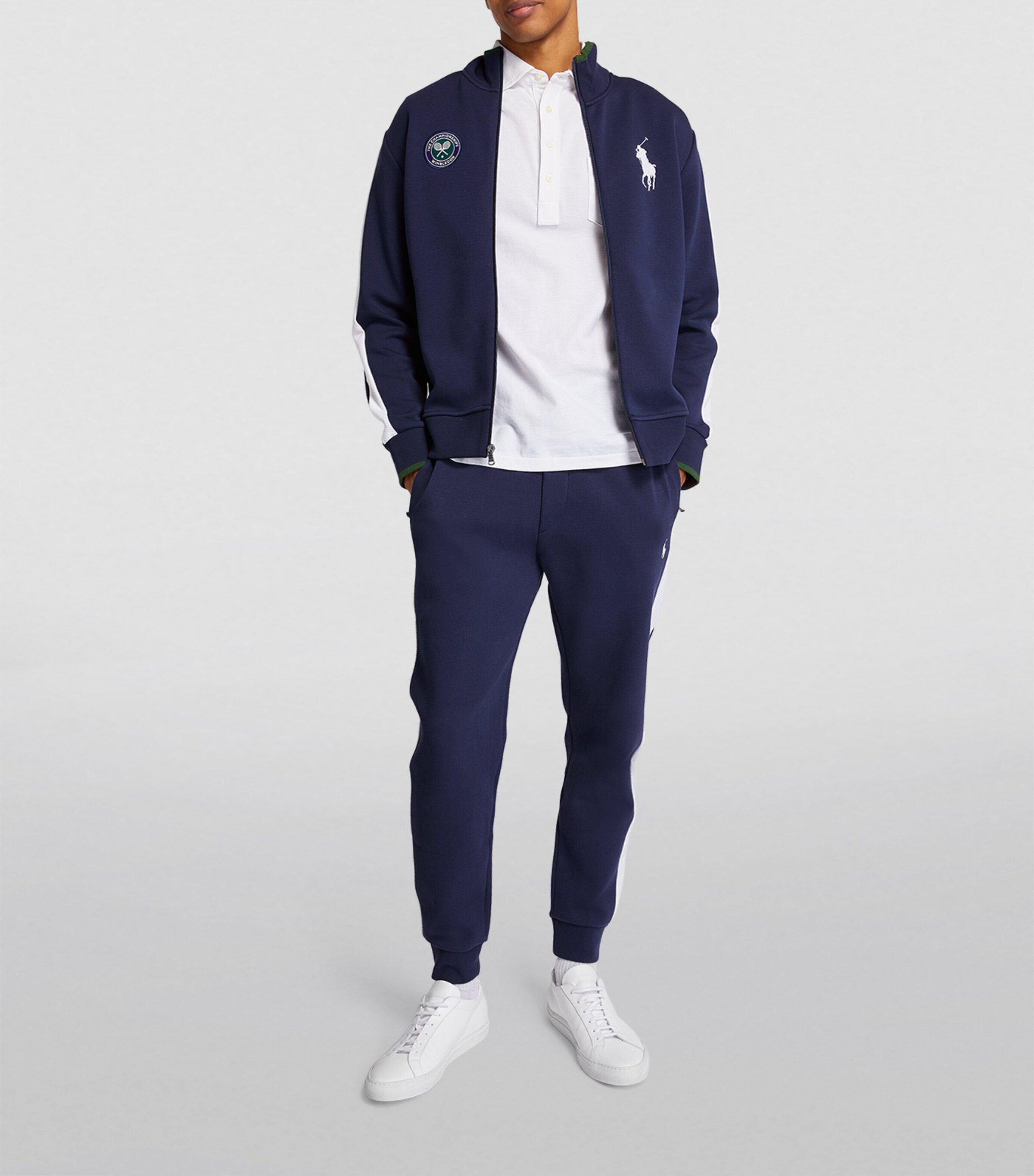 RLX Ralph Lauren Mens x Wimbledon Track Jacket French Navy/ White Image 2