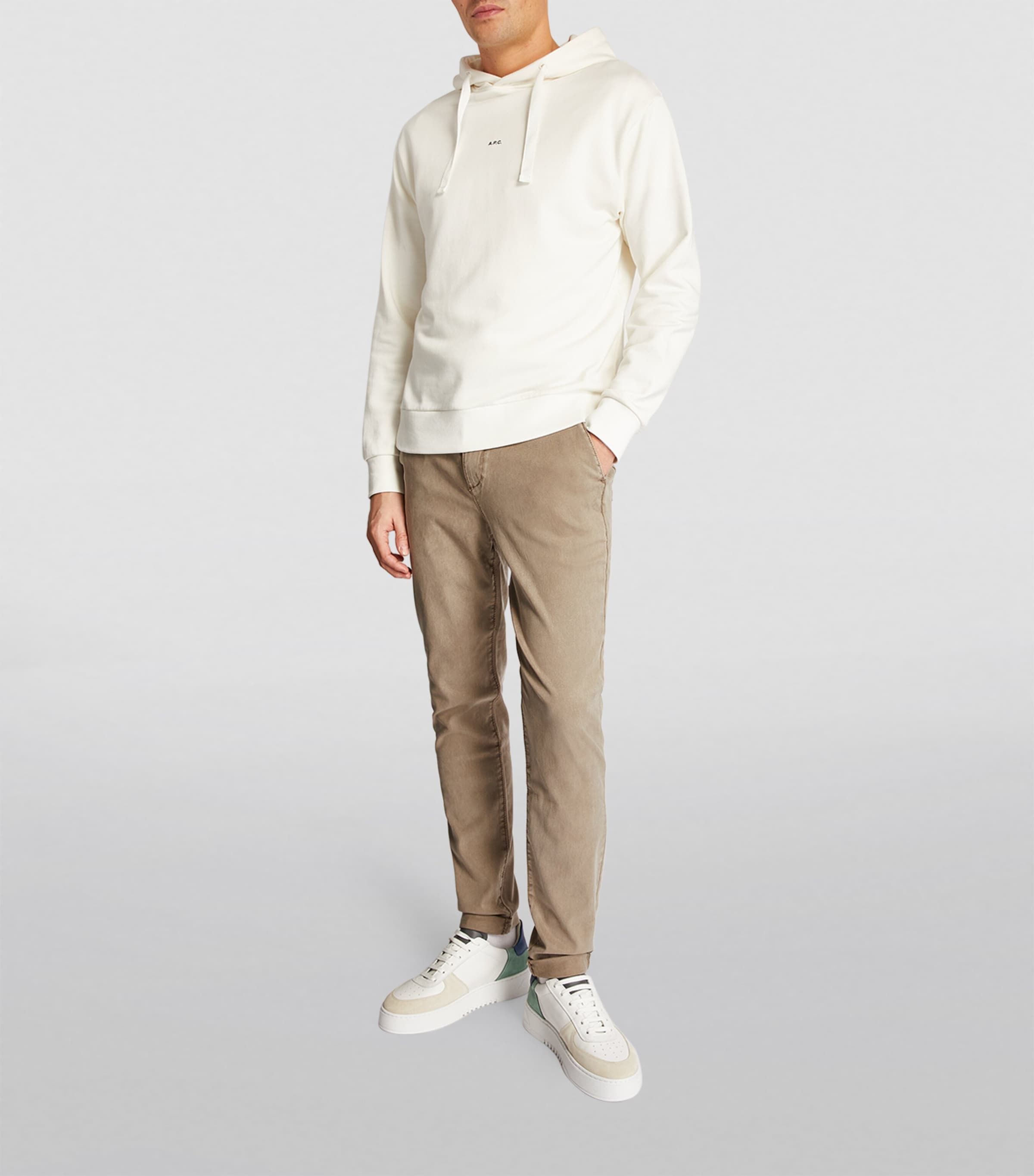 PAIGE Mens Drawstring Fraser Chinos Coastal Beige Image 6