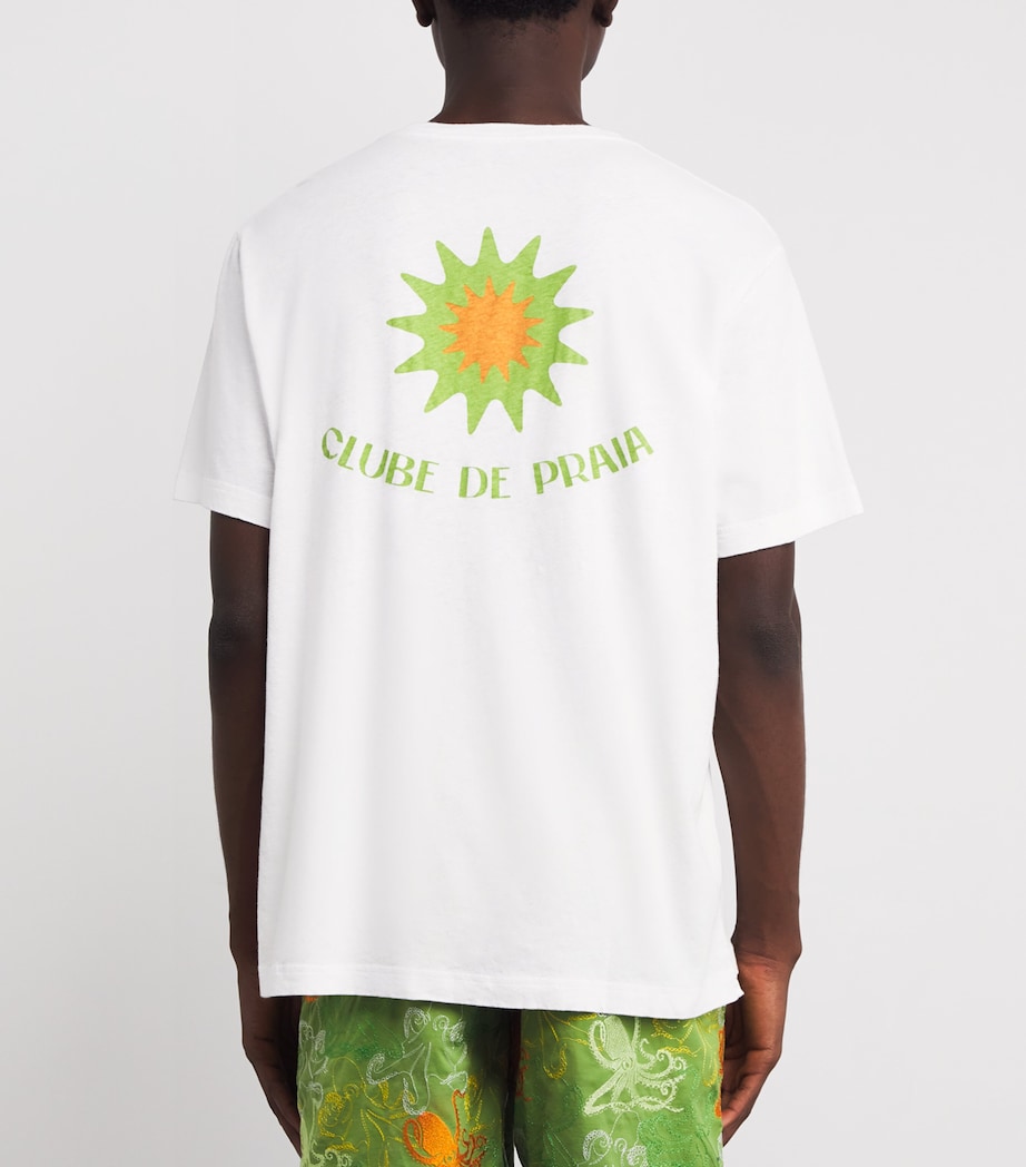 Cotton-Linen Dinis T-Shirt 880 PKT GRN MNDN ORG Image 4