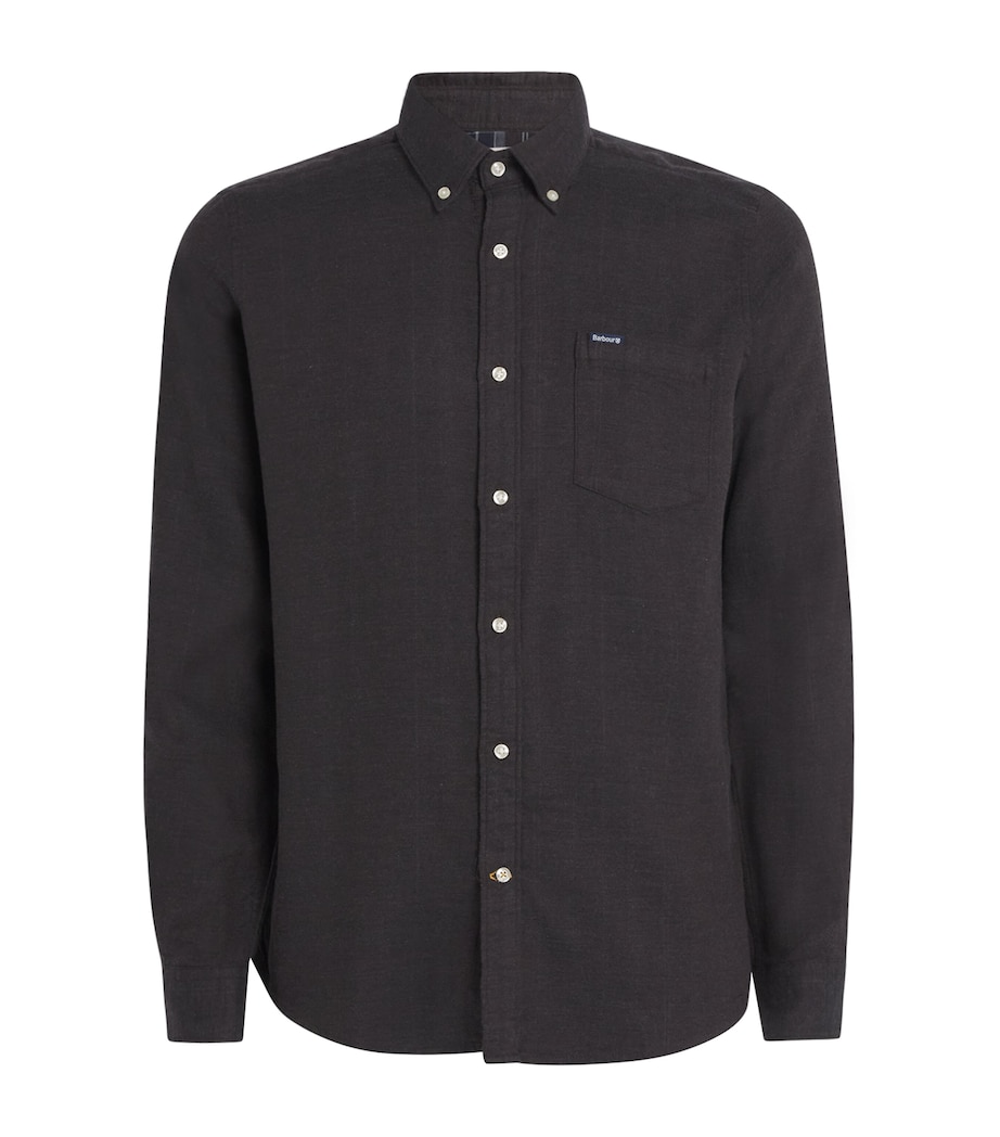 Cotton Buckley Tailored Shirt DARK OAK Image 1