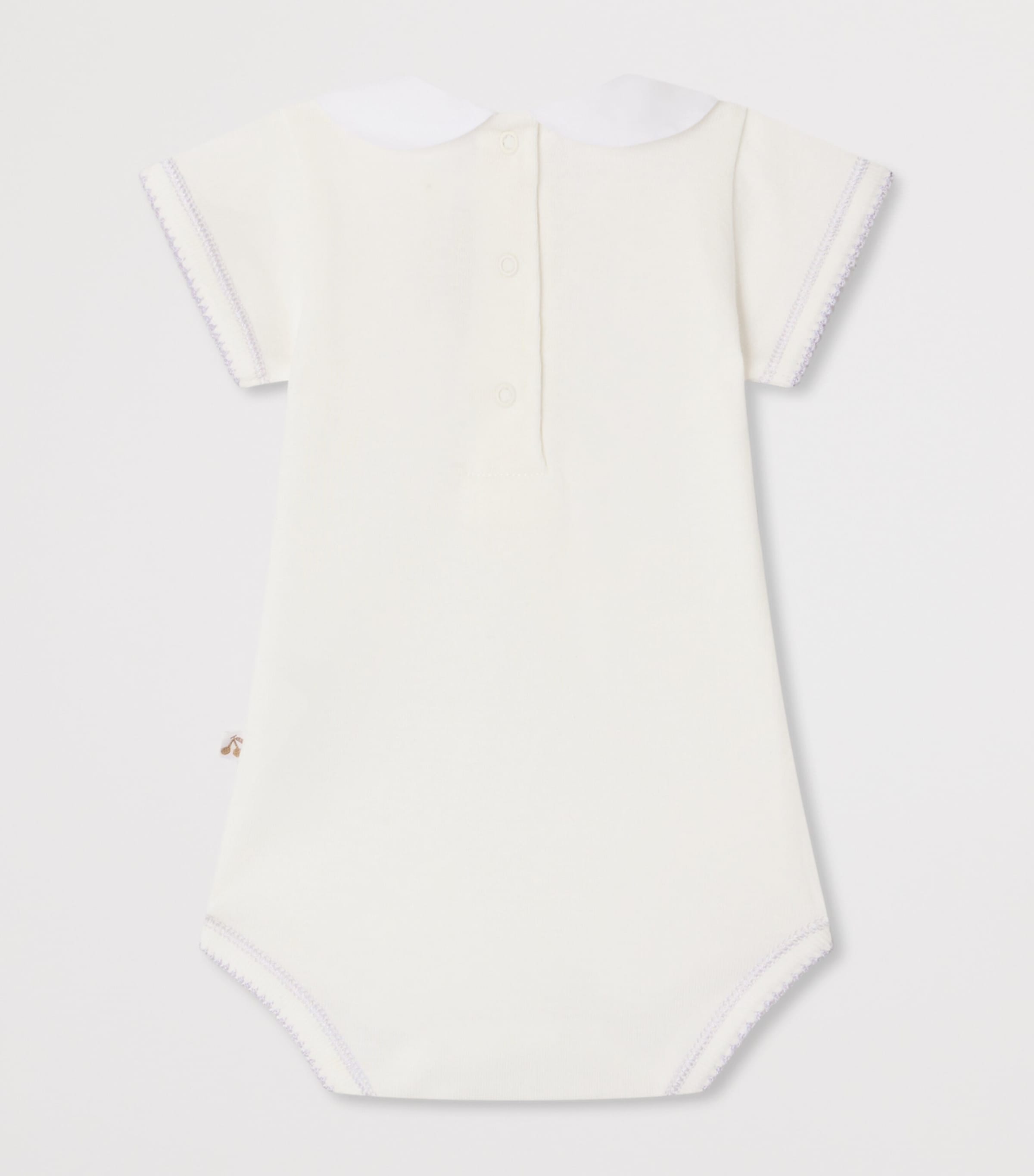 Organic Cotton Cygne Bodysuit (1-24 Months) BLANC LAIT Image 2