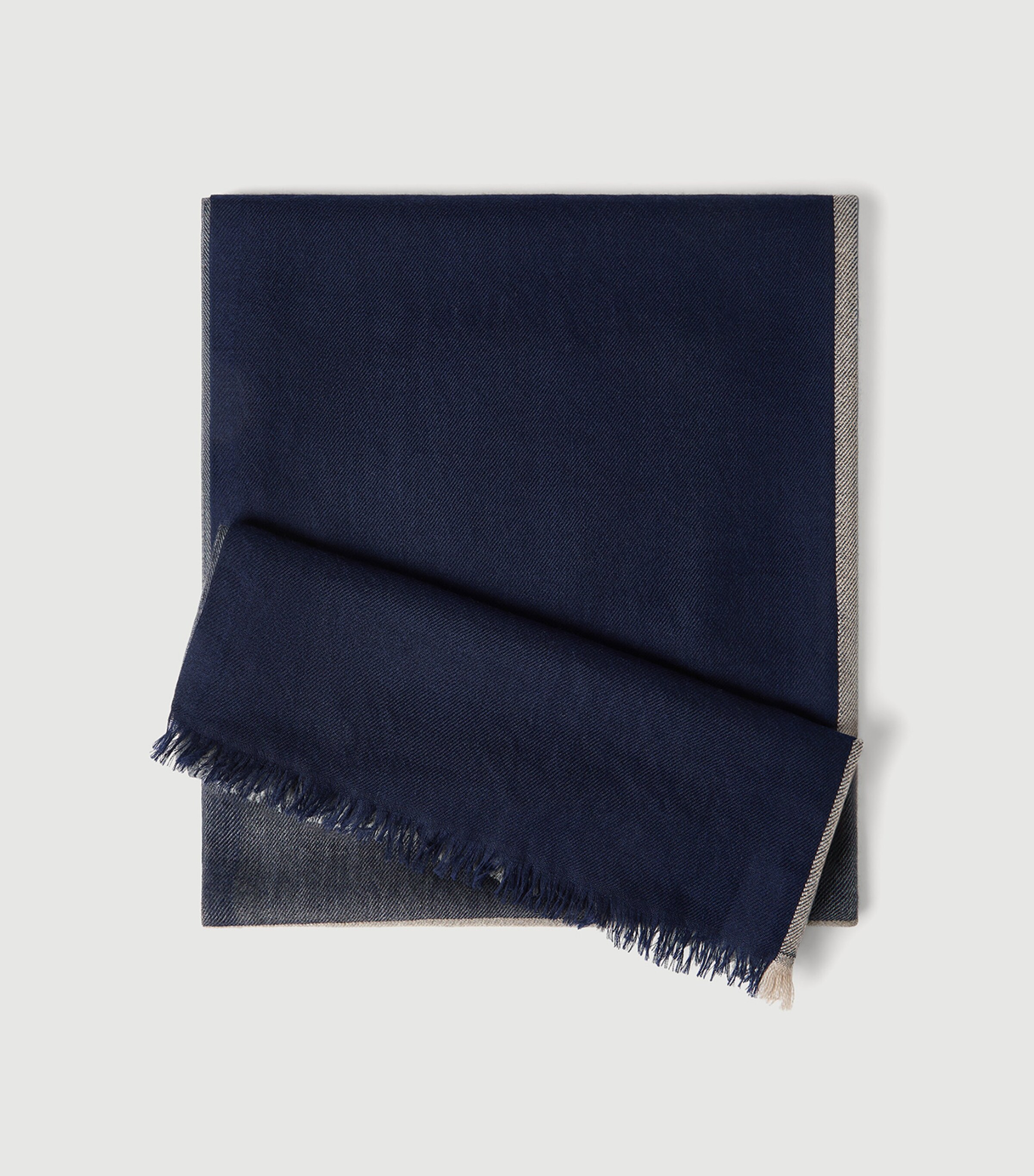Brunello Cucinelli Mens Cashmere-Silk Colour-Block Scarf Image 3