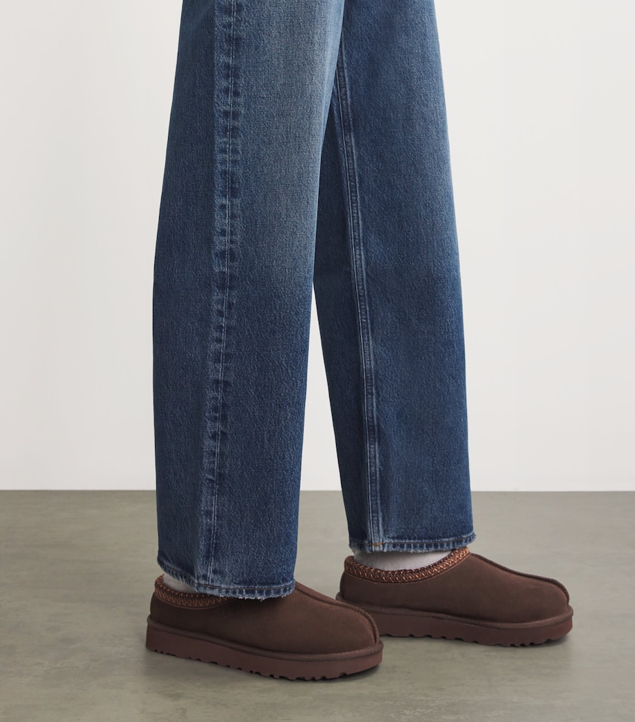 Suede Tasman Slippers DARK BROWN Image 2