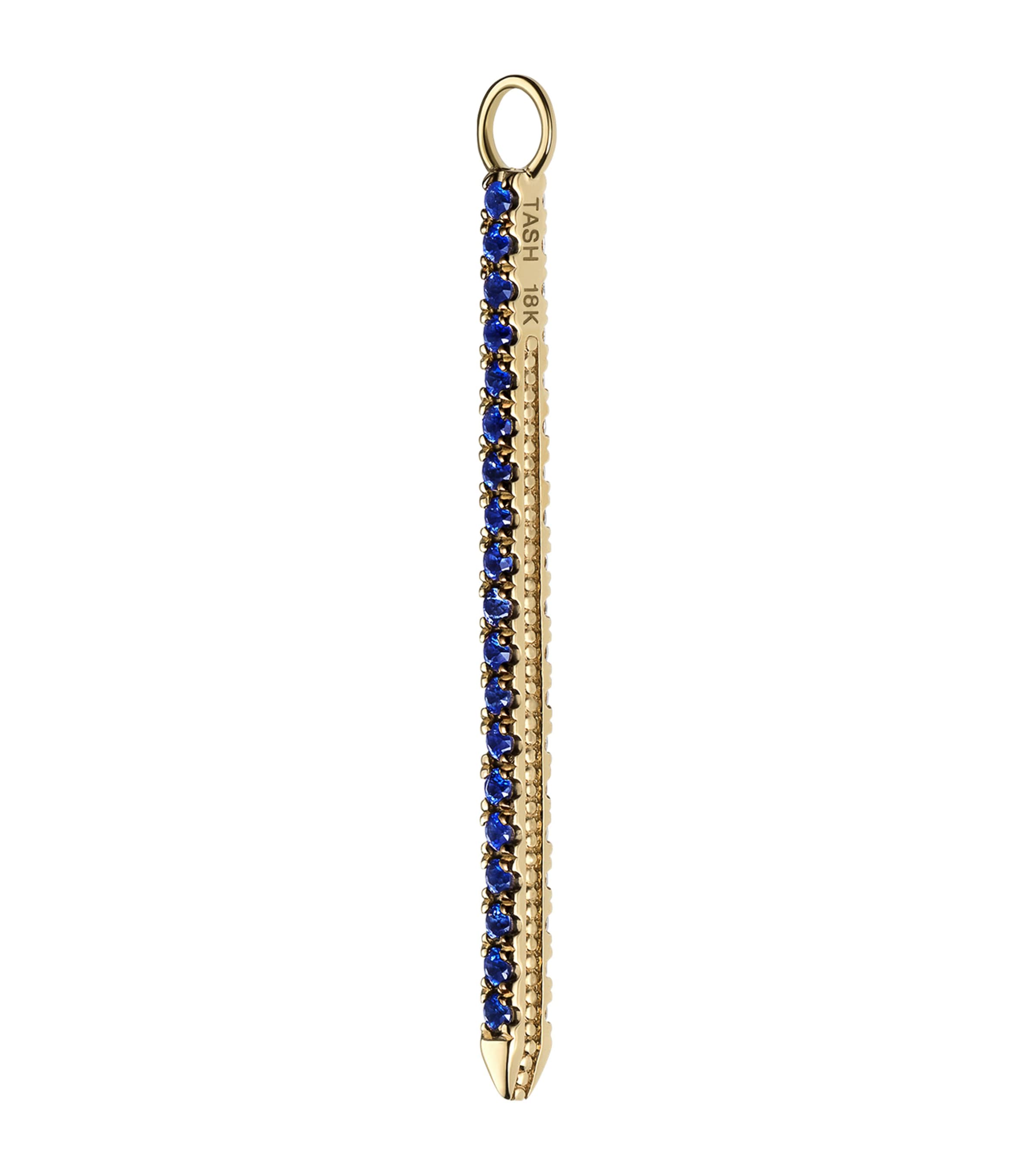 MARIA TASH DIAMOND AND SAPPHIRE ETERNITY BAR EARRING CHARM