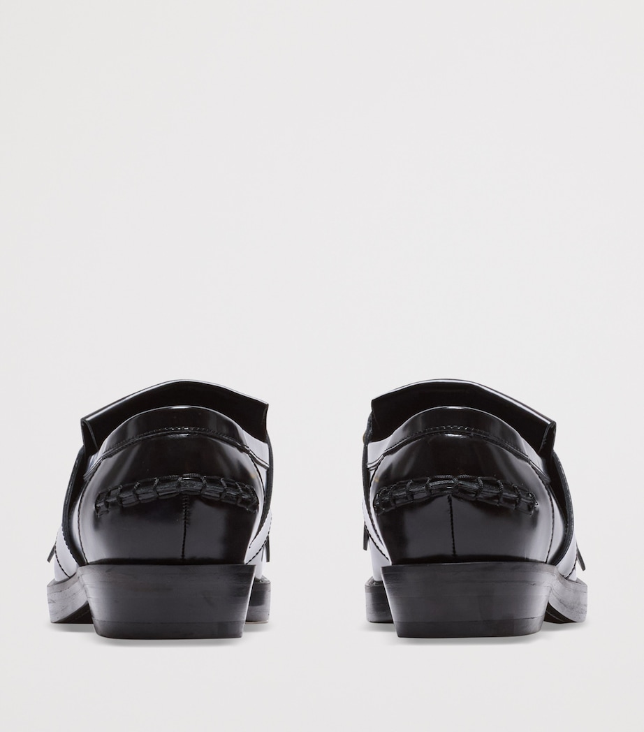 Glazed Leather Sync Loafers 0PA NOIR Image 3