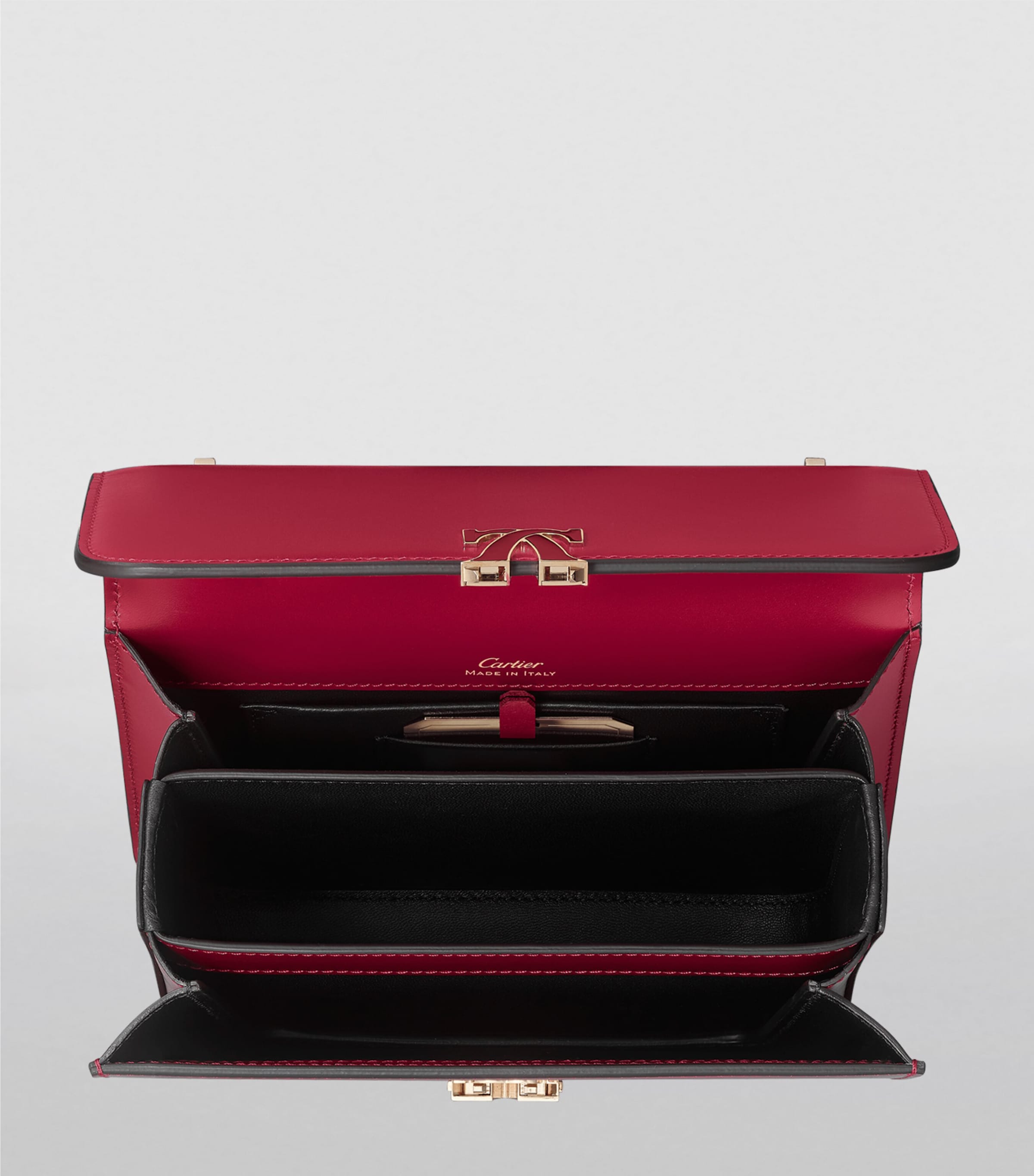 Mini Leather C de Cartier Shoulder Bag CHERRY RED Image 4