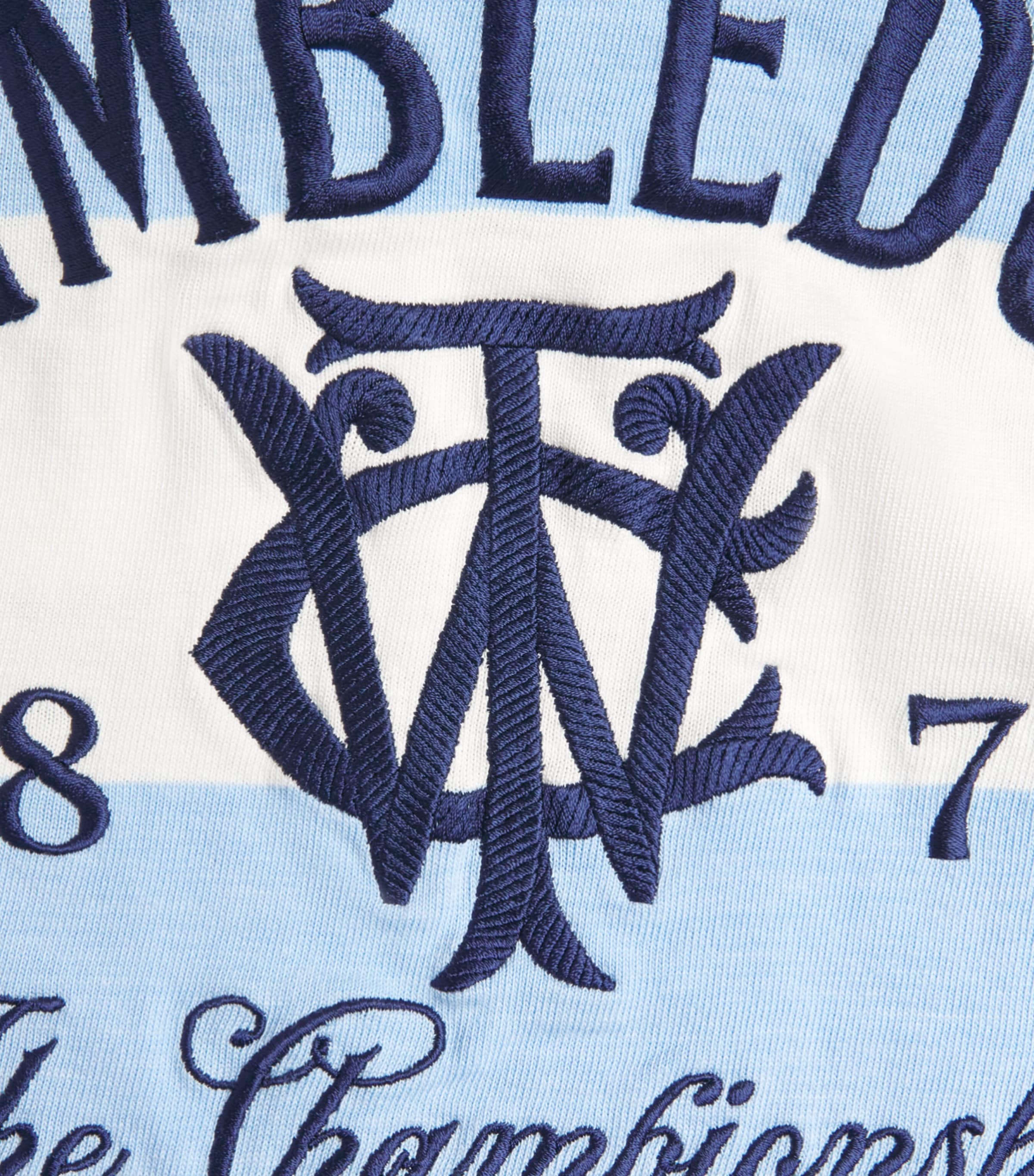 Polo Ralph Lauren Mens x Wimbledon Cotton Rugby Shirt Offce Blu/dckwsh Wht Image 6