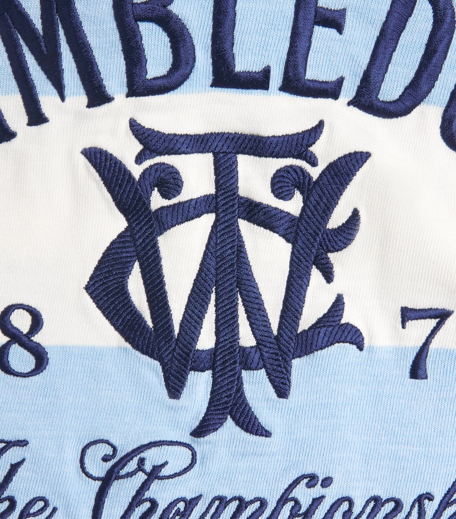 Polo Ralph Lauren Mens x Wimbledon Cotton Rugby Shirt Offce Blu/dckwsh Wht Image 6