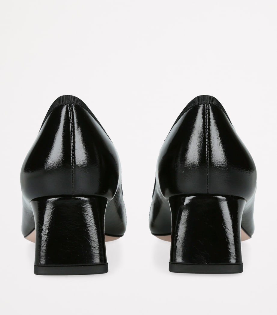 Leather Très Vivier Strass Heeled Mules 45 BLACK Image 2