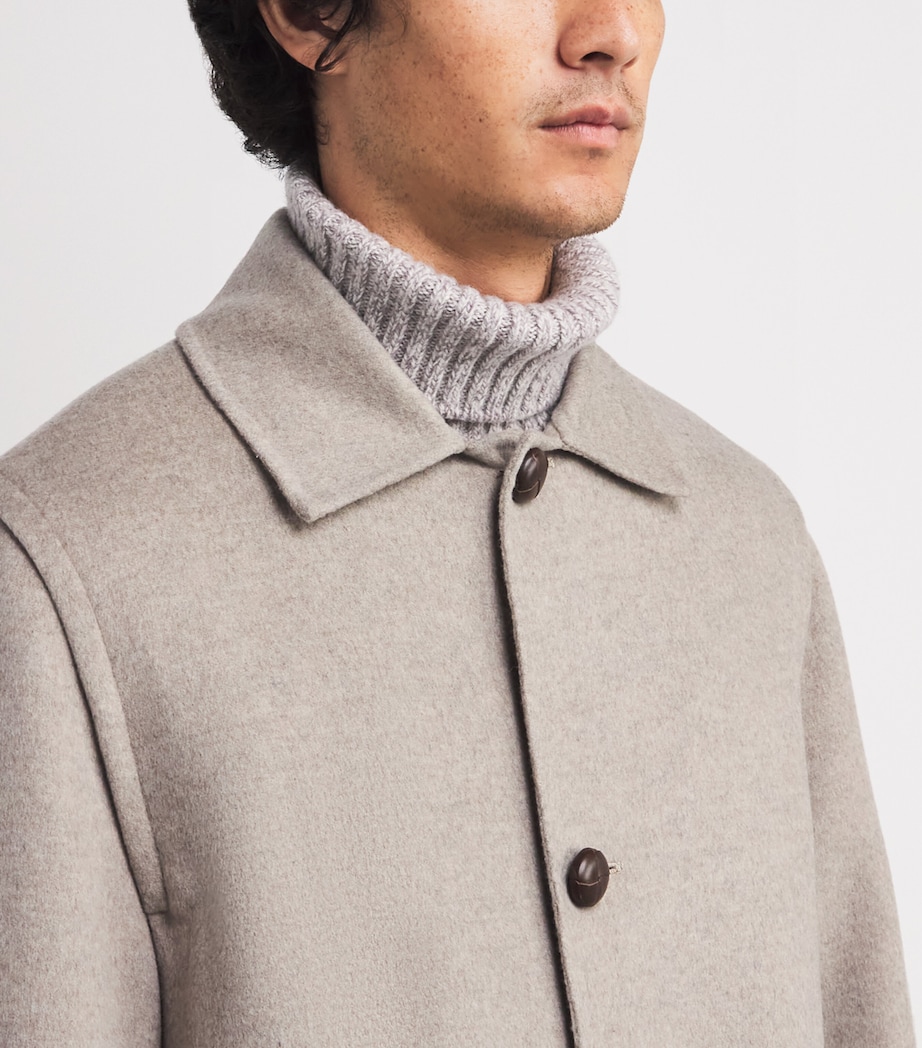 Cashmere Tailored Overcoat MILITARY GREEN Image 6