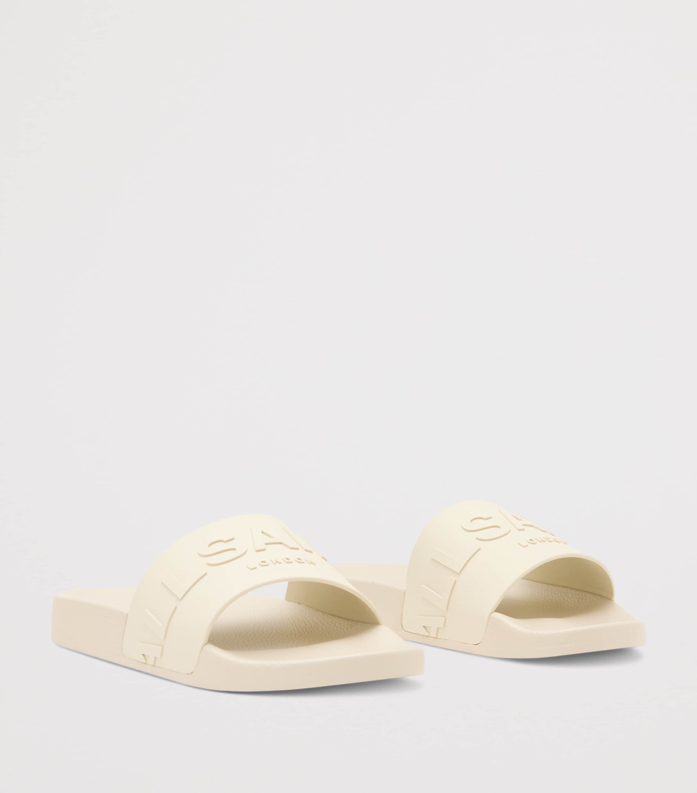 AllSaints Logo Biggy Slides Chalk White Image 3