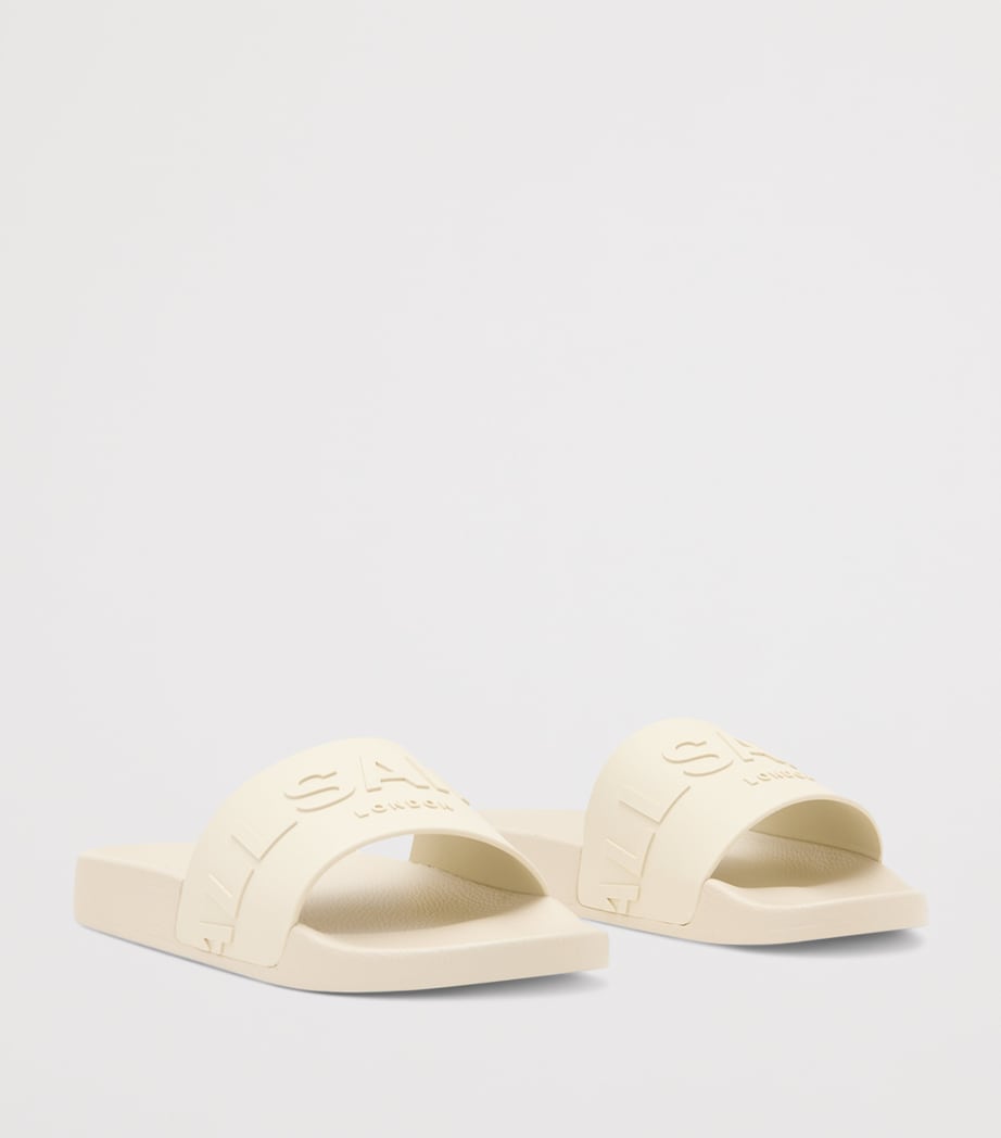 AllSaints Logo Biggy Slides Chalk White Image 3