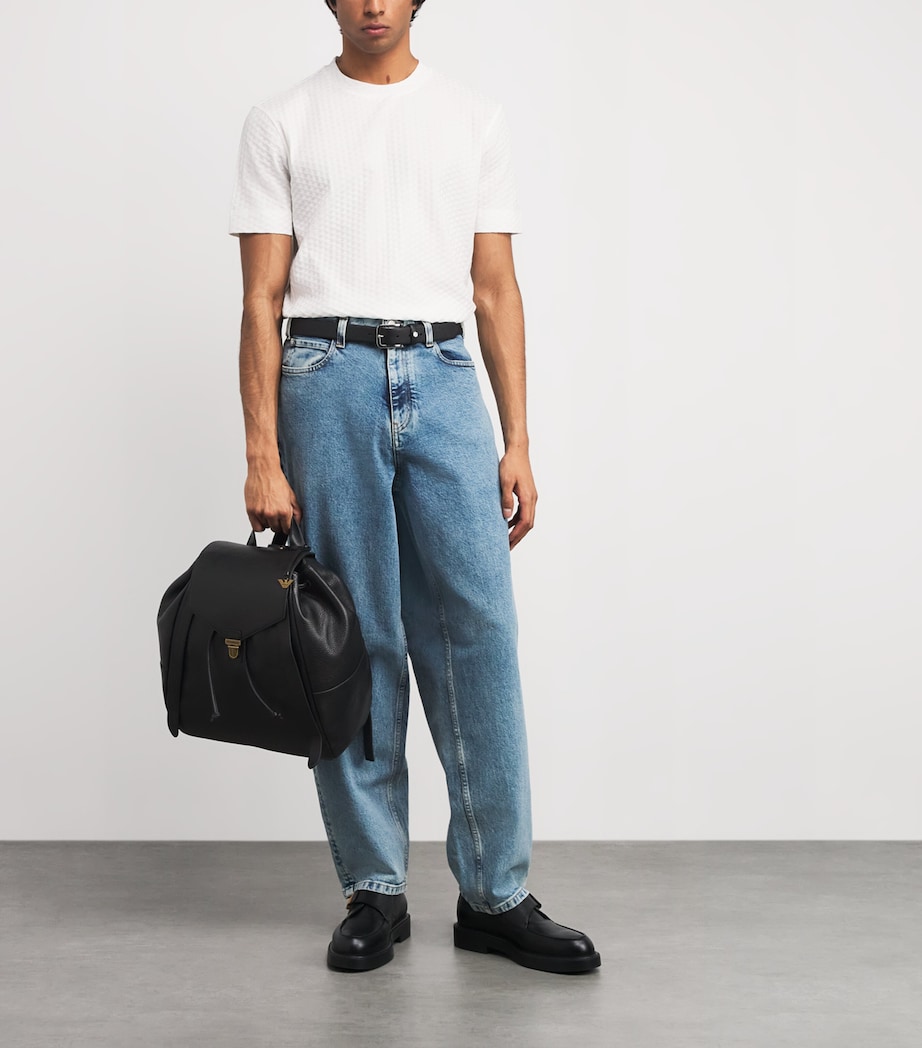 Pebbled Leather Backpack UC001 Image 5