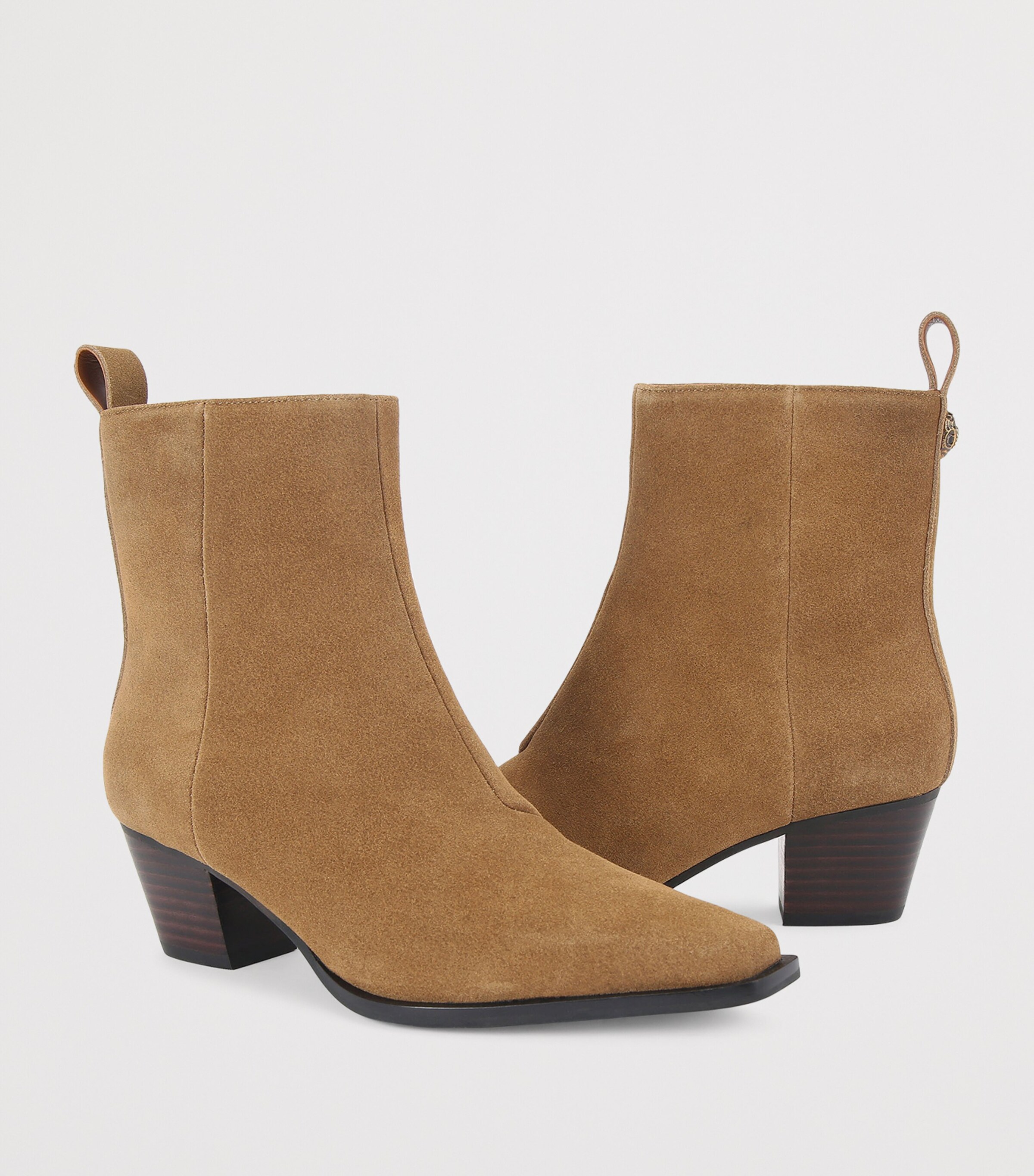 Suede Mini Eagle Ankle Boots TAN COMB Image 3
