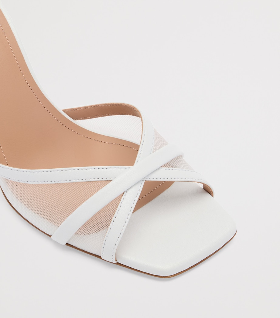 Mesh Perla Heeled Sandals 70 WHITE Image 5