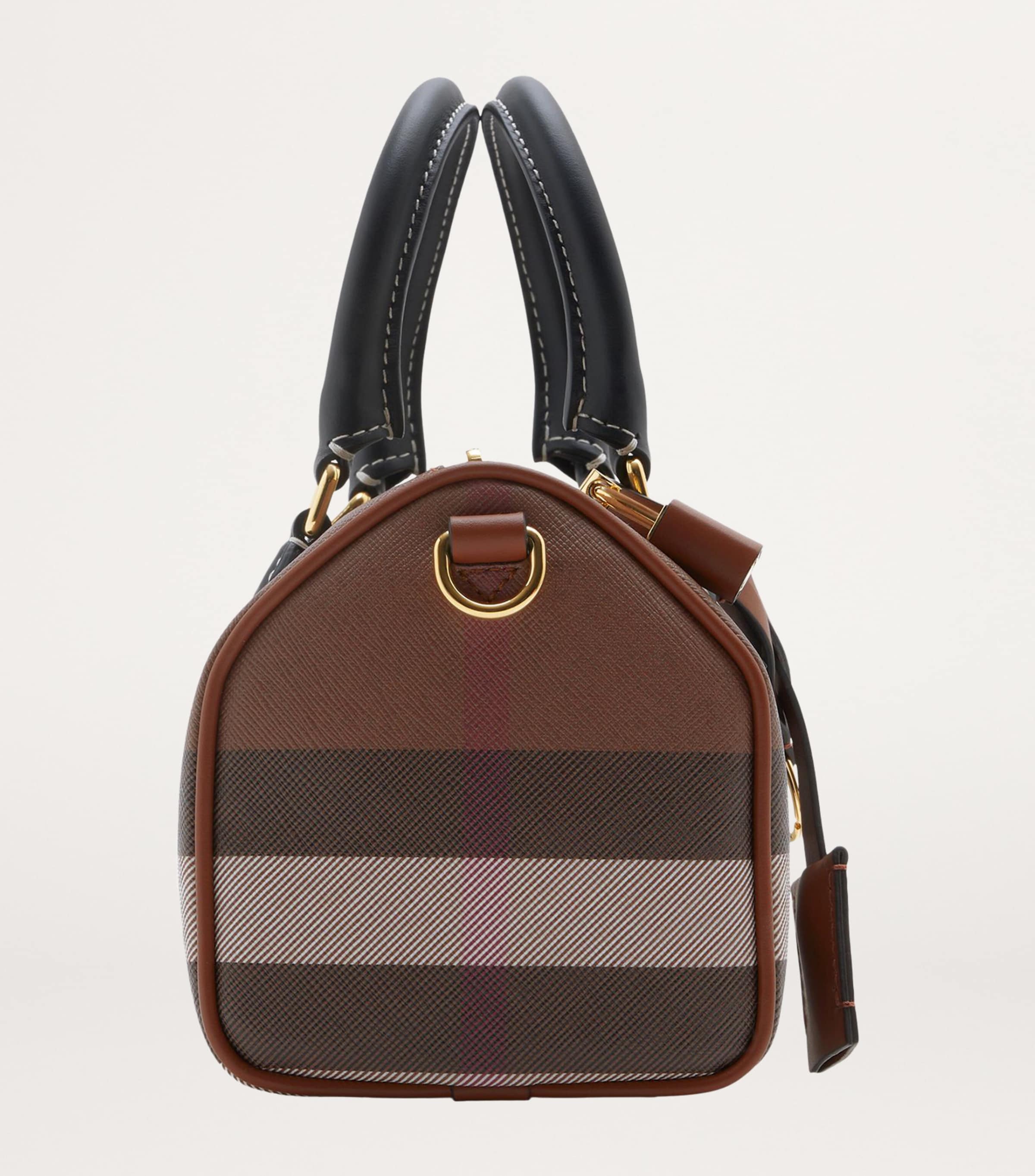 Mini Check Holdall DARK BIRCH BROWN CHK Image 2