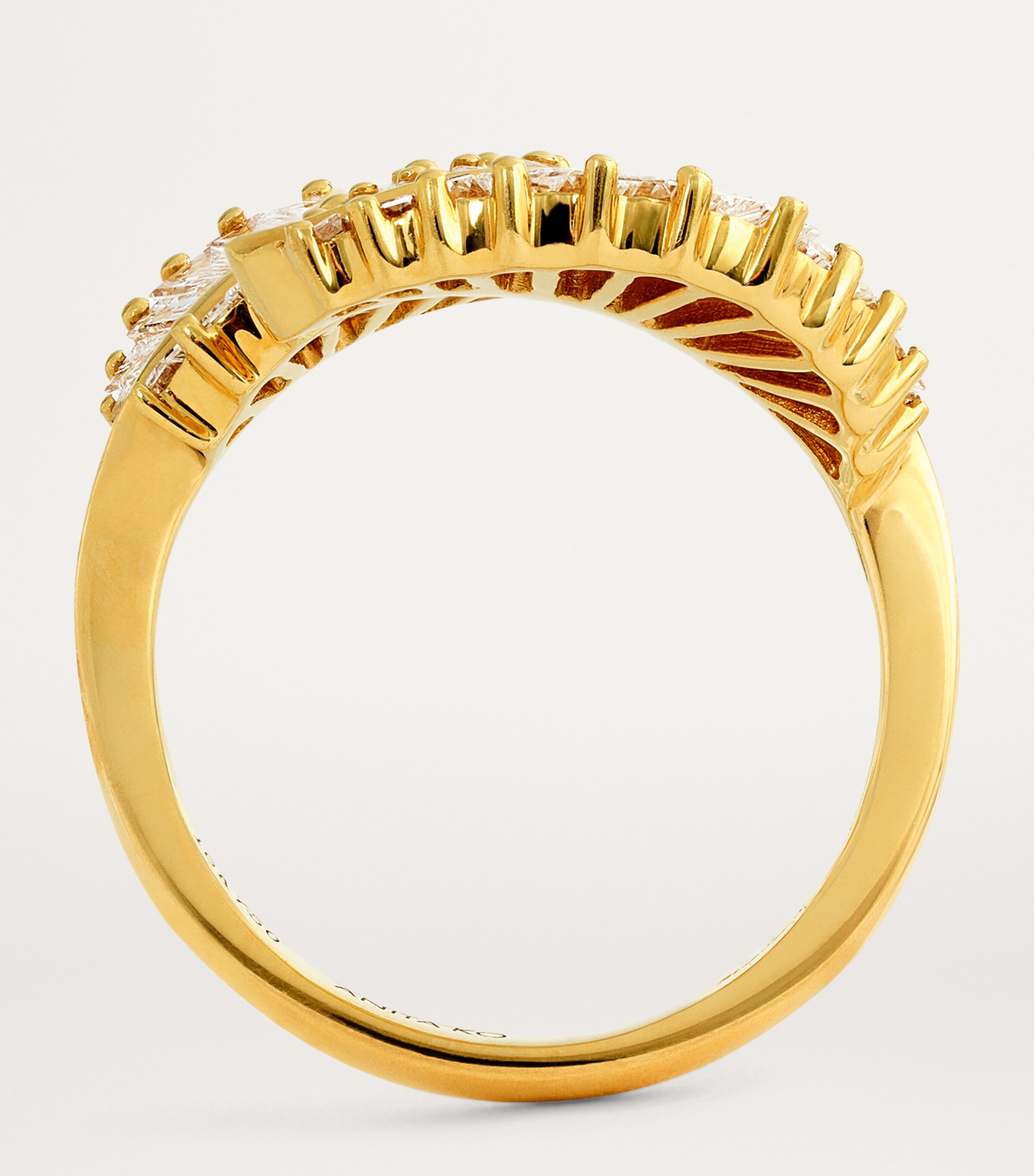 Yellow Gold and Diamond Palm Leaf Ring YELLOW GOLD Image 3