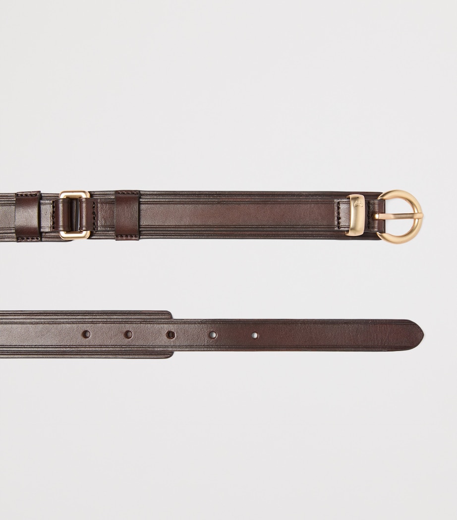 Weekend Max Mara Leather Buckle belt Dark Brown Image 2