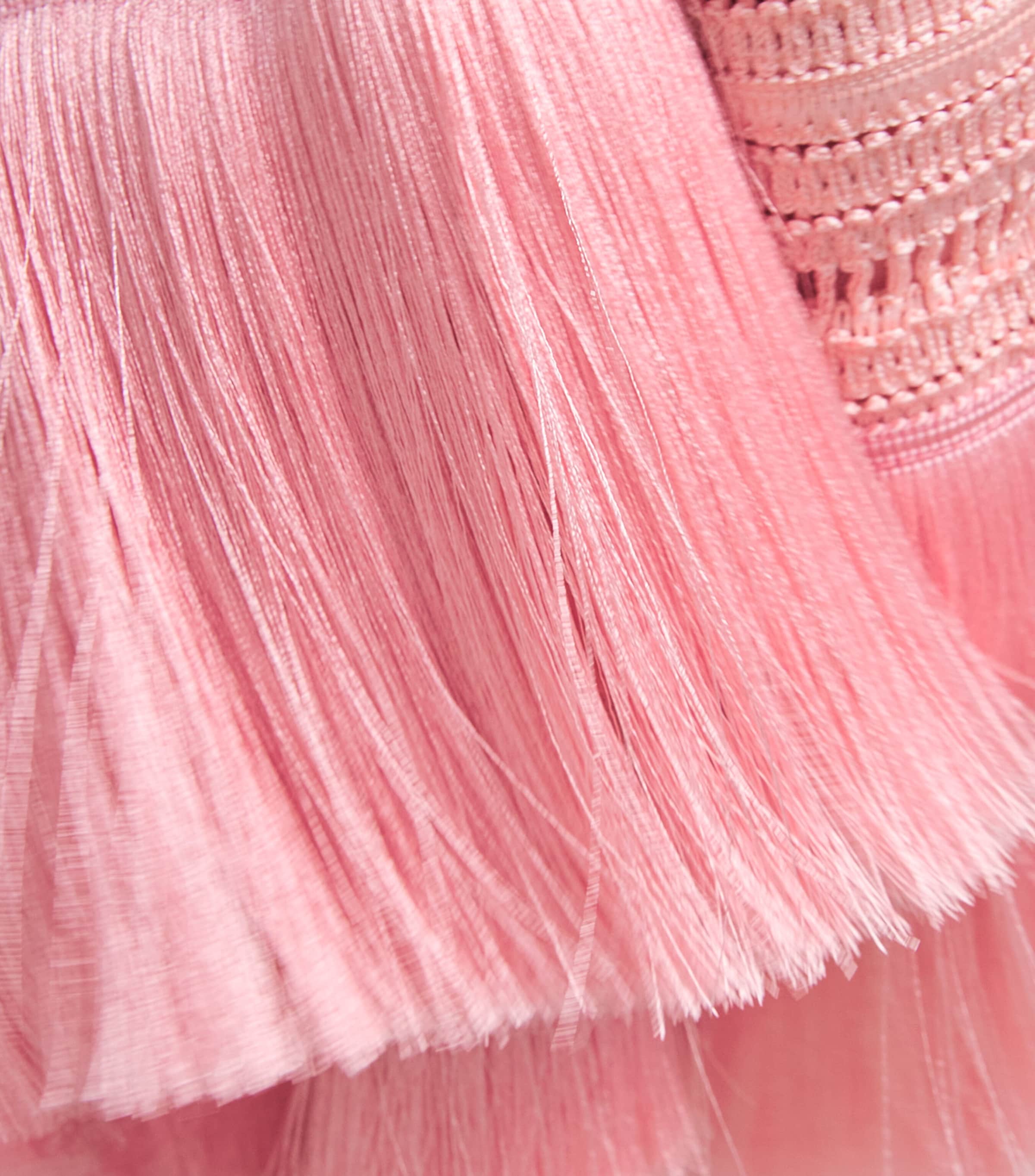 PatBO Womens Fringed Mini Skirt Pink Image 6