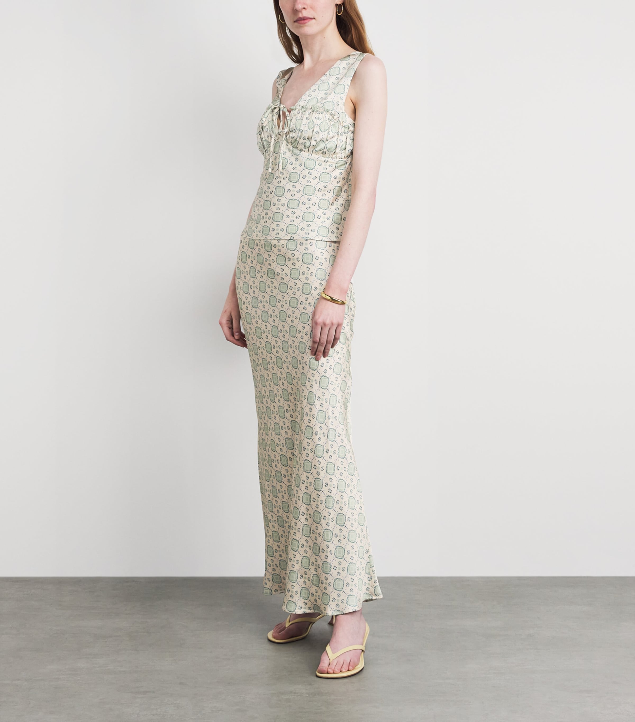 Claudie Pierlot Womens Printed Maxi Skirt Light Print Image 2