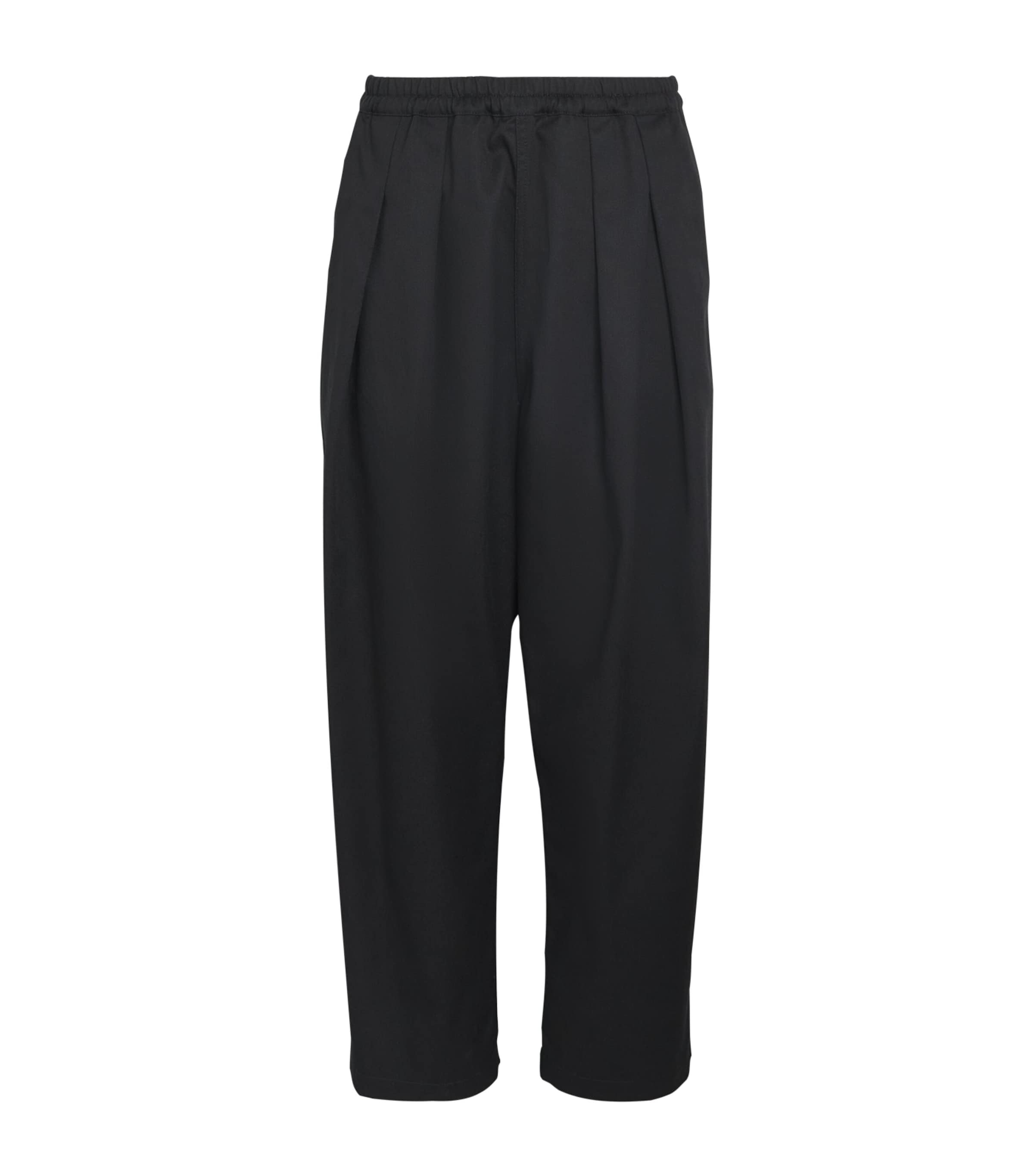 Maison Margiela Mens Drop-Rise Wide-Leg Trousers Black Image 1
