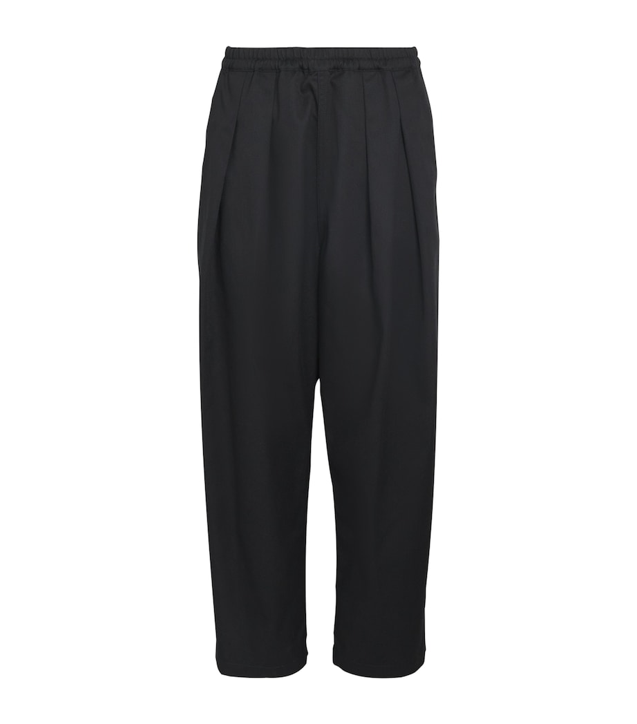 Maison Margiela Mens Drop-Rise Wide-Leg Trousers Black Image 1