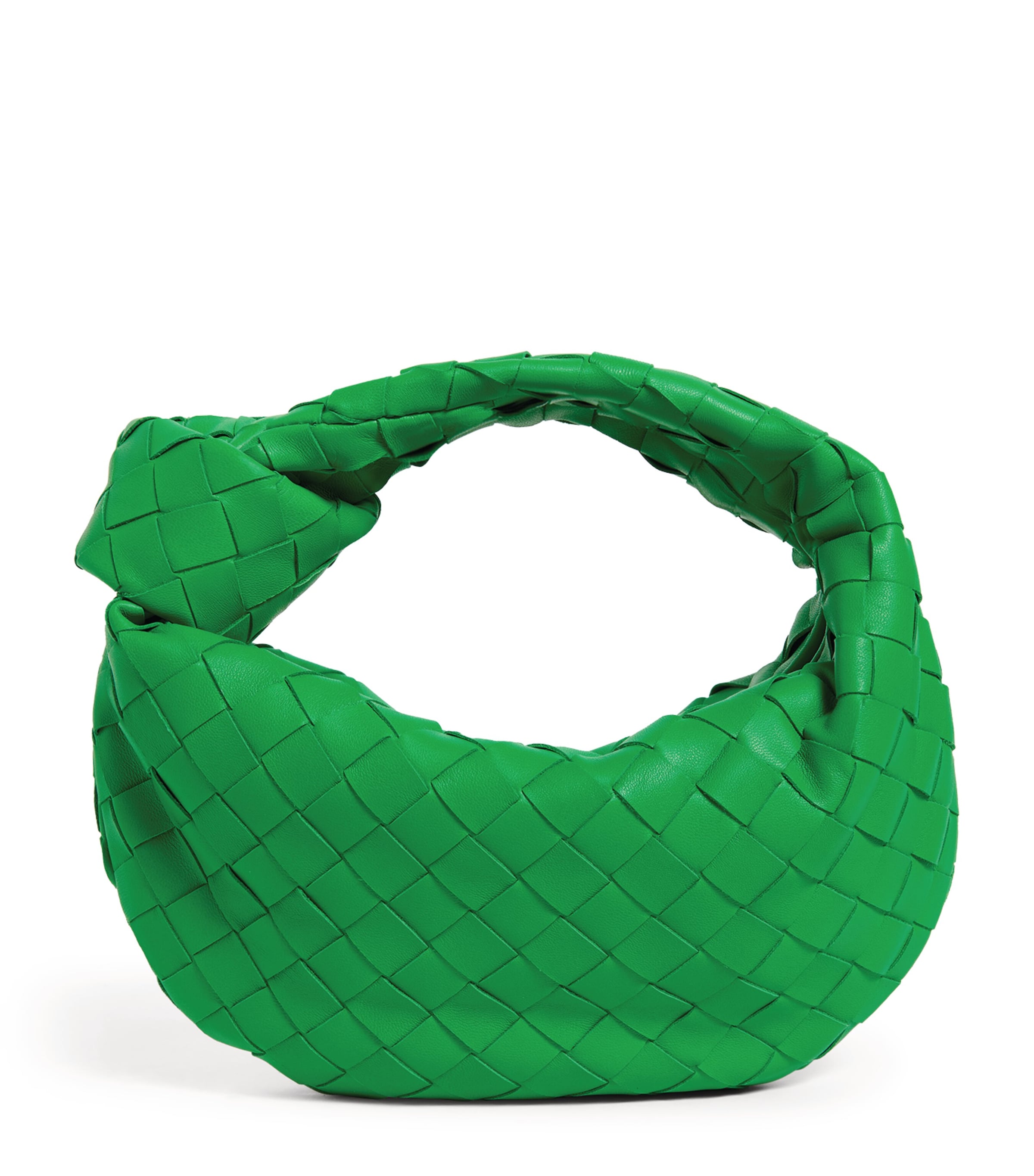 Shop Bottega Veneta Mini Leather Jodie Bag In Green