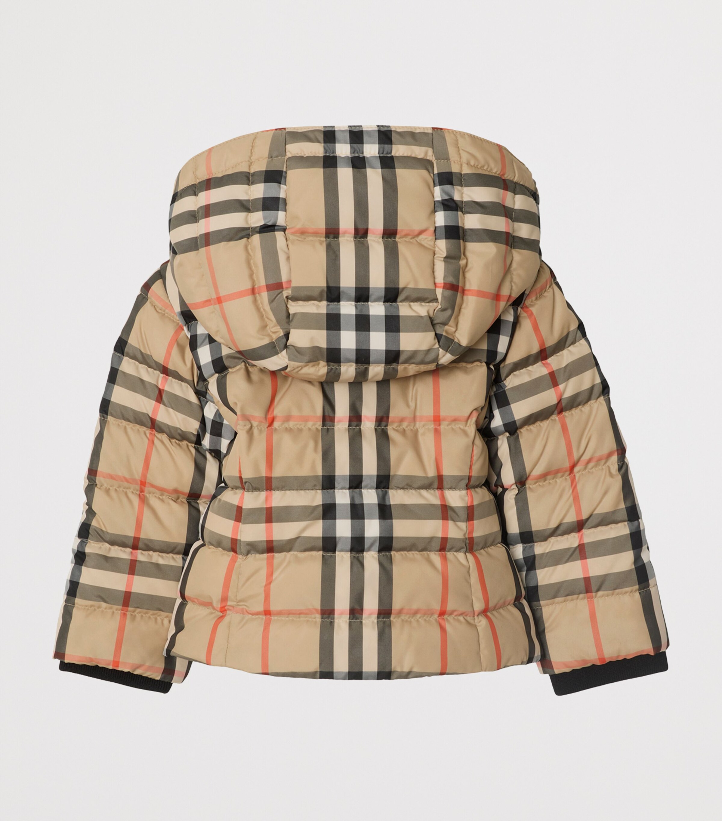 Down Check Puffer Jacket (6-24 Months) SAND IP CHECK Image 2