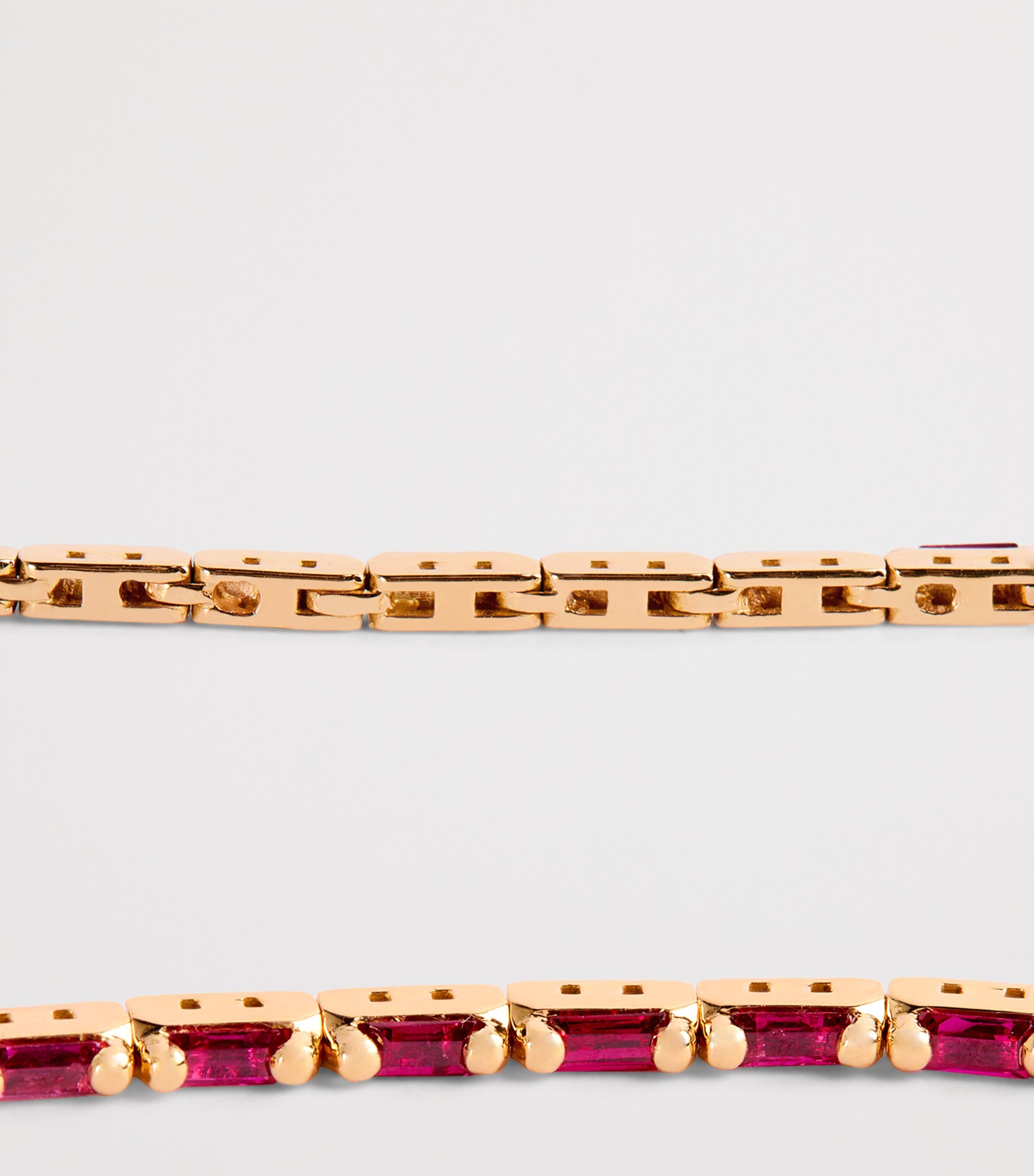 Suzanne Kalan Rose Gold and Ruby Bold Linear Tennis Bracelet Rg/r Image 5