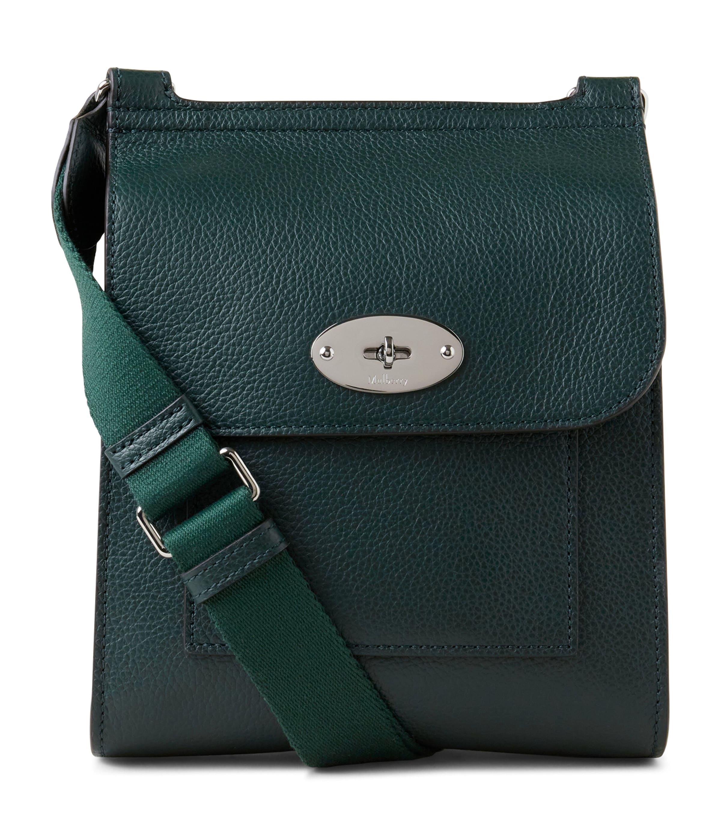 Mulberry Small Leather Antony Cross-body Bag In Green