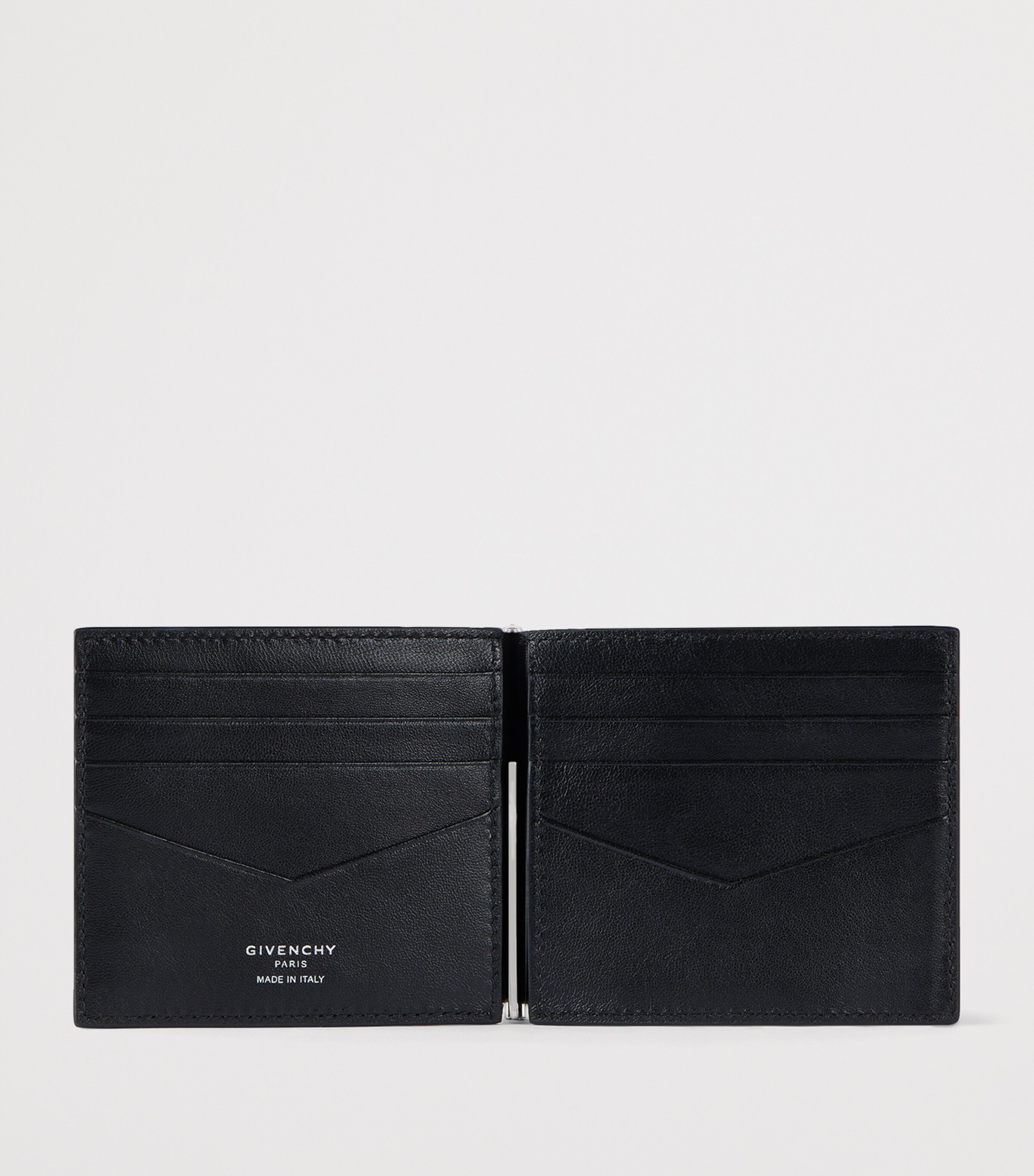 Givenchy Leather Clip Card Holder Black Image 3