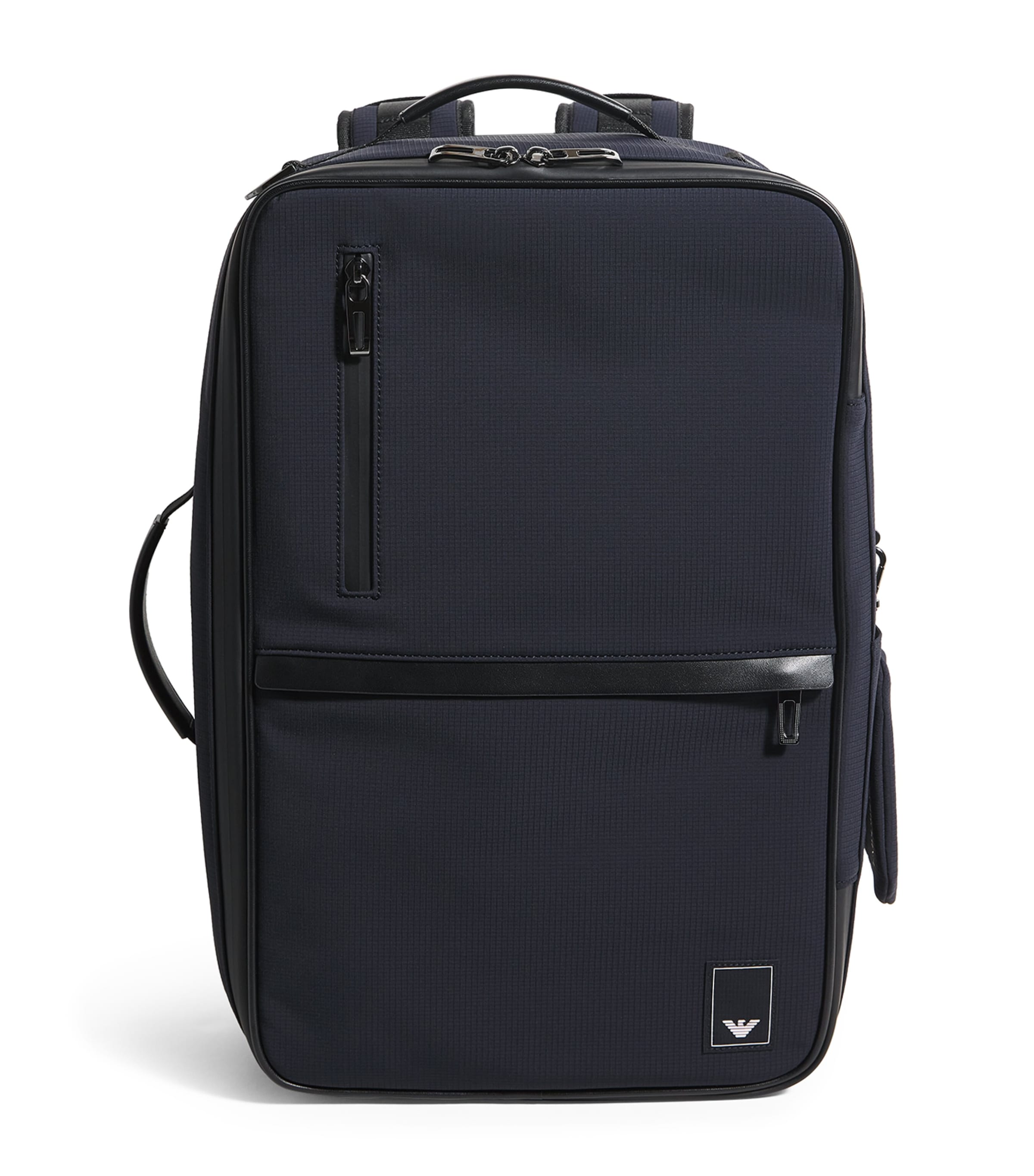 Emporio Armani Nylon Backpack In Blue