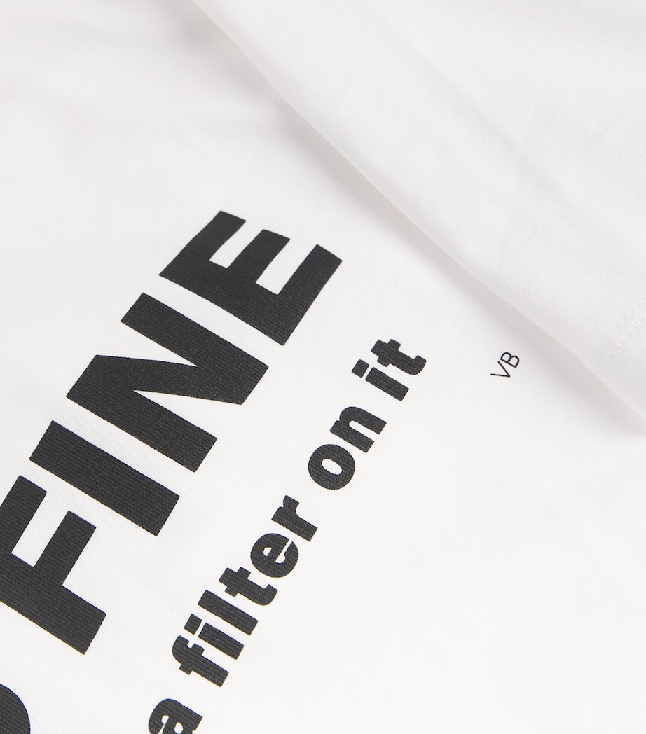 Organic Cotton Slogan T-Shirt 6 WHITE Image 5