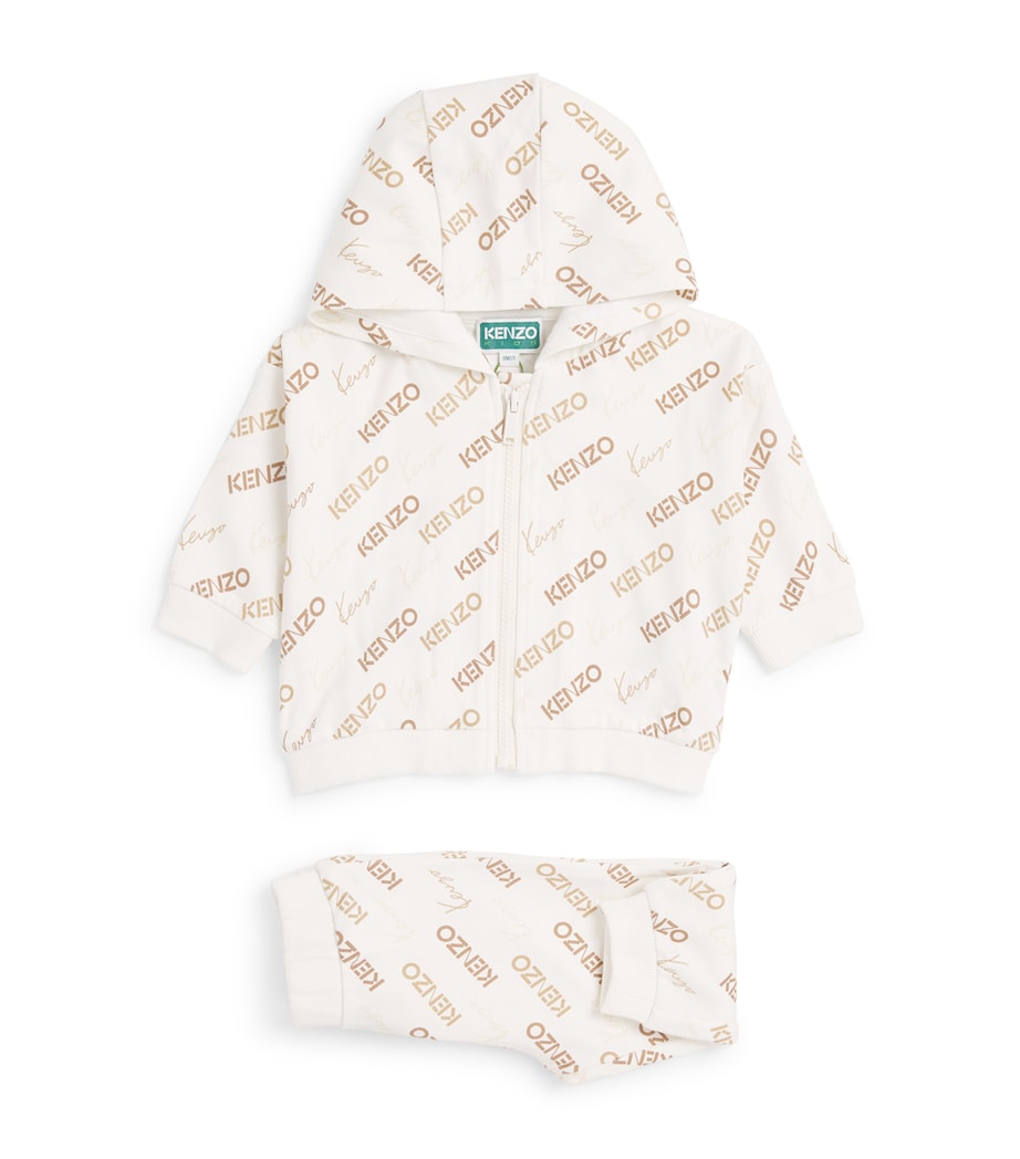 Cotton Zip-Up Hoodie and Sweatpants Set (6 Months - 4 Years) 117OFFWHITE Image 1