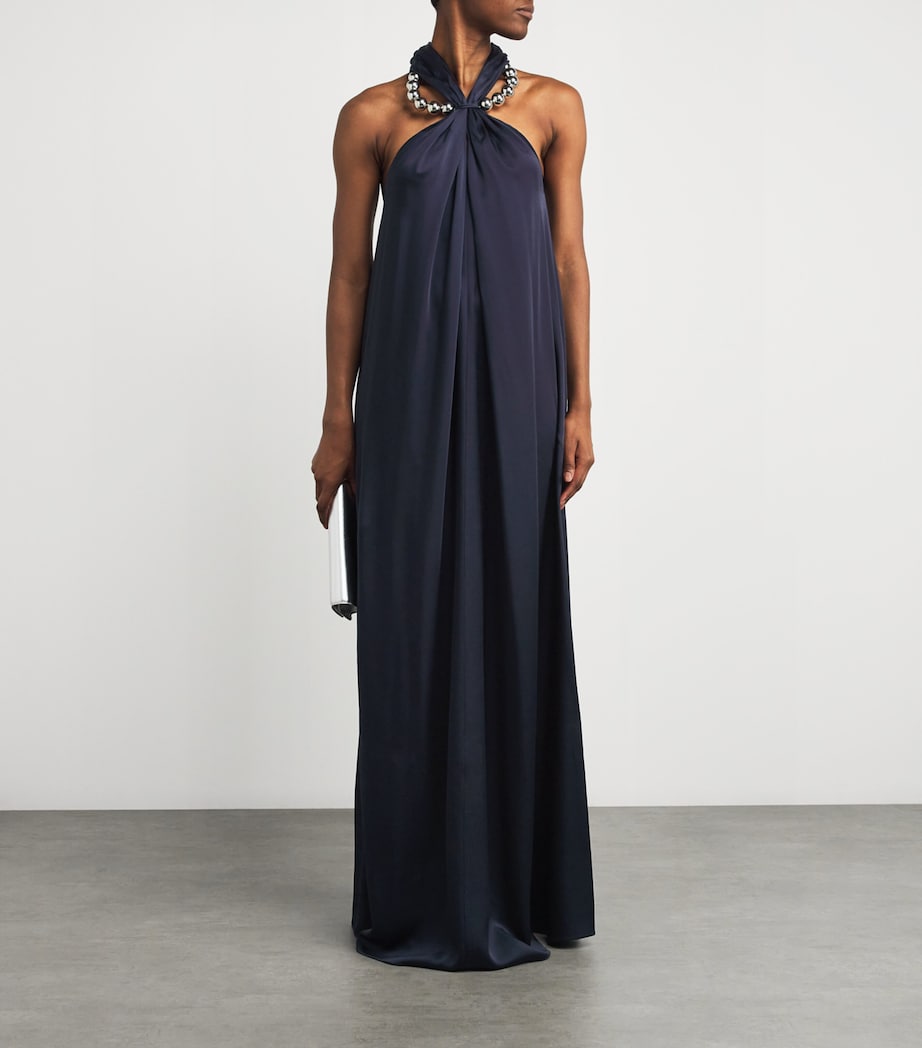Satin Embellished Gown 4101 INK Image 2