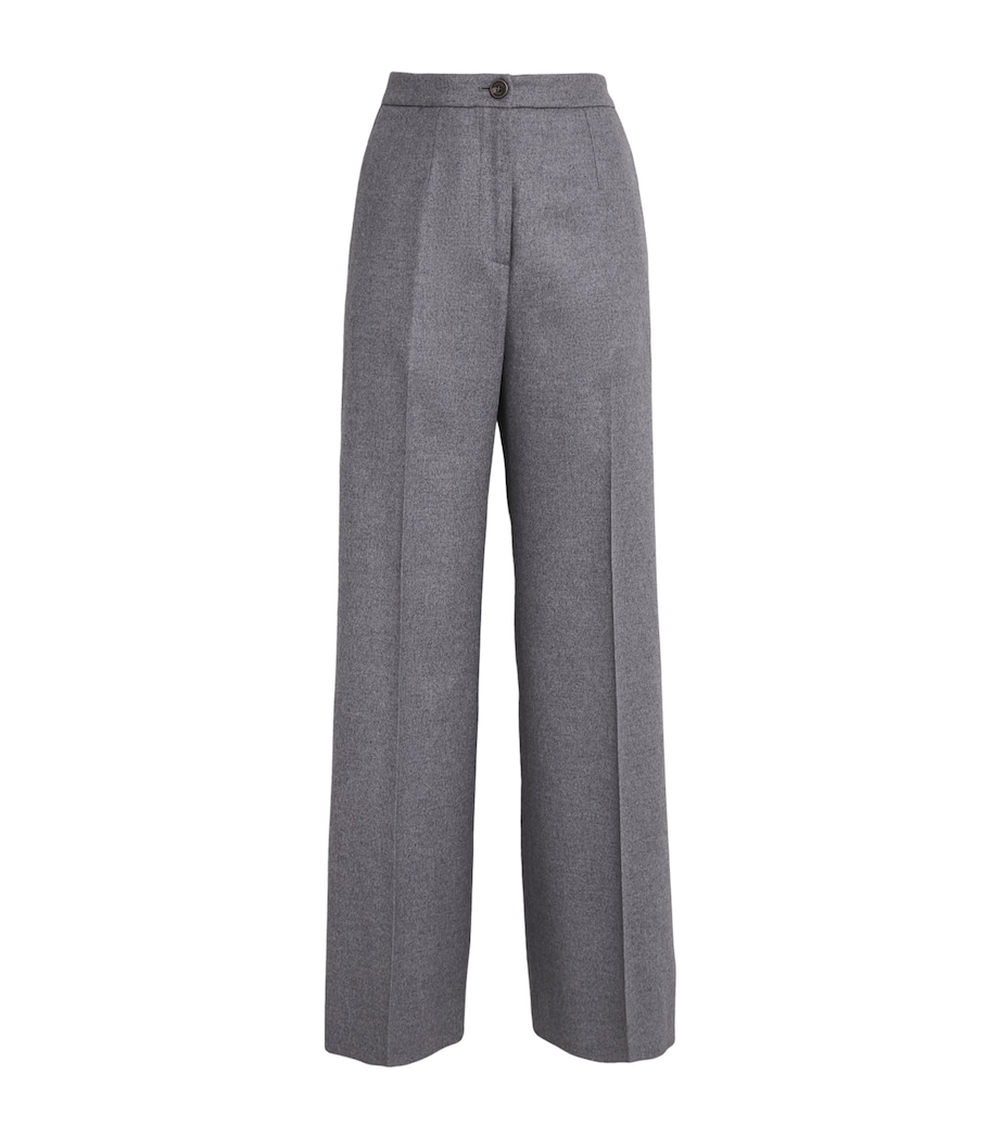 Colombo Womens Cashmere Straight Trousers Grey Image 1