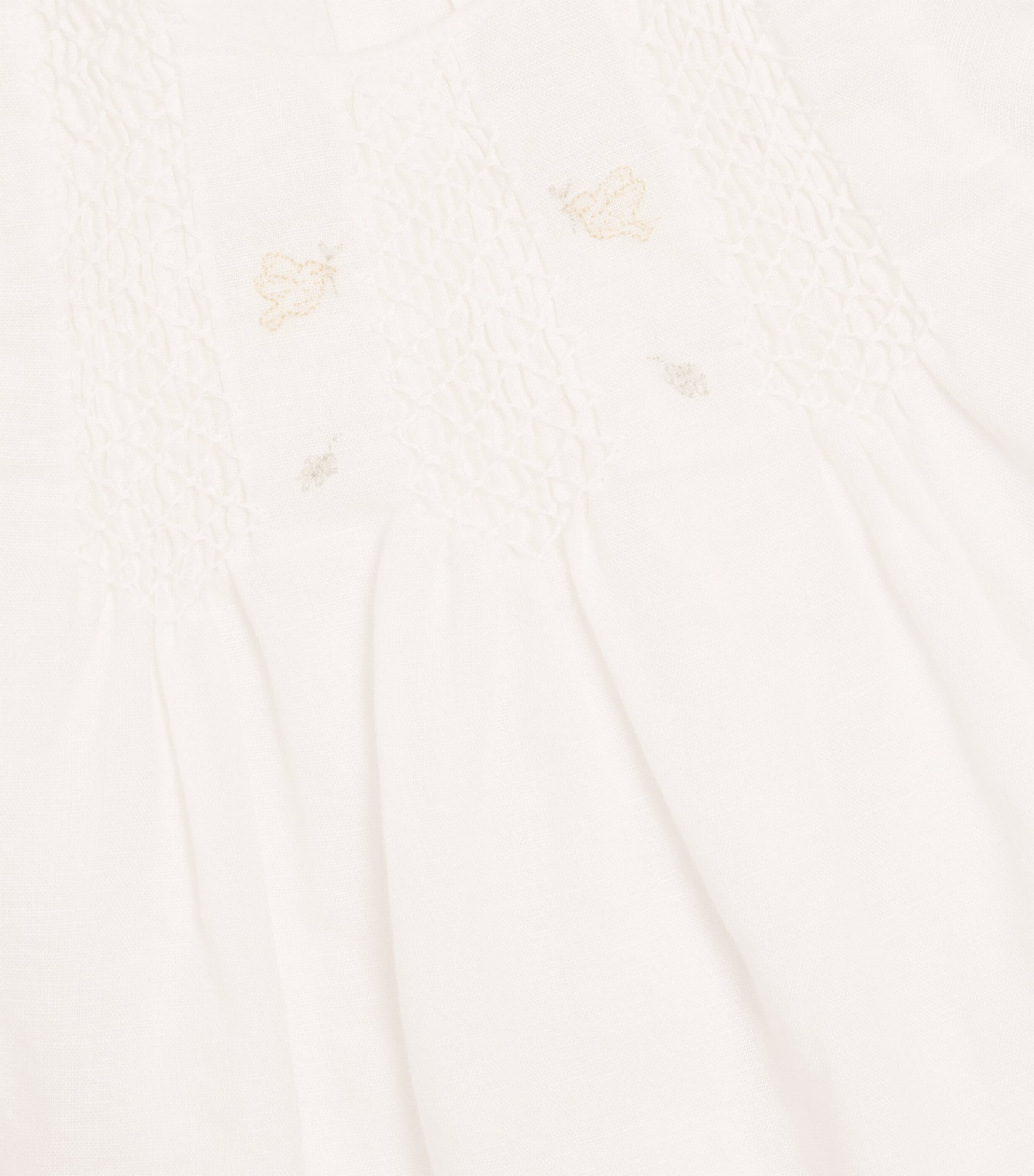 Tartine et Chocolat Linen-Cotton Embroidered Dress and Bloomers (0-24 Months) Blanc Image 4