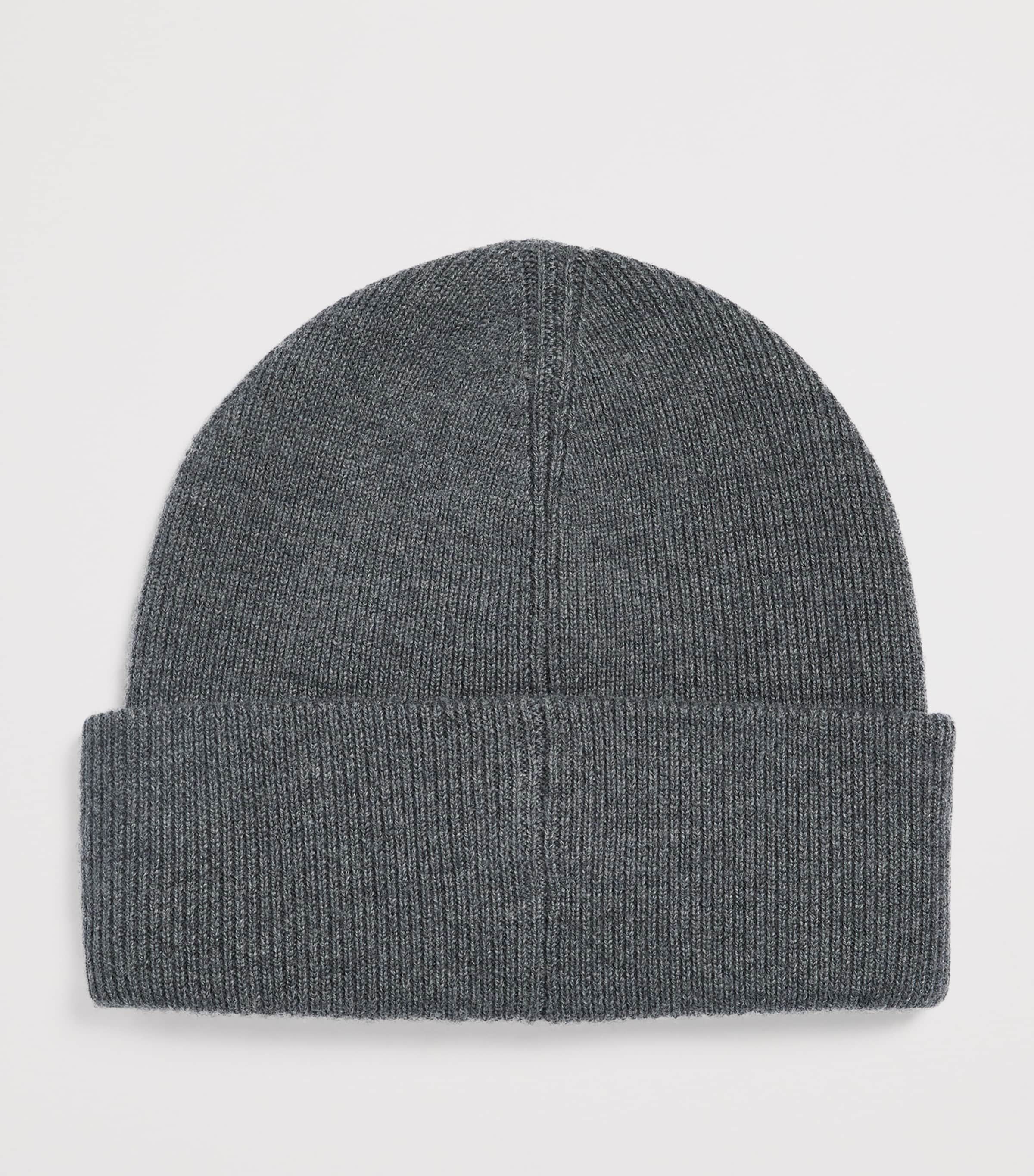 Moose Knuckles Wool Logo Beanie Cement Image 2