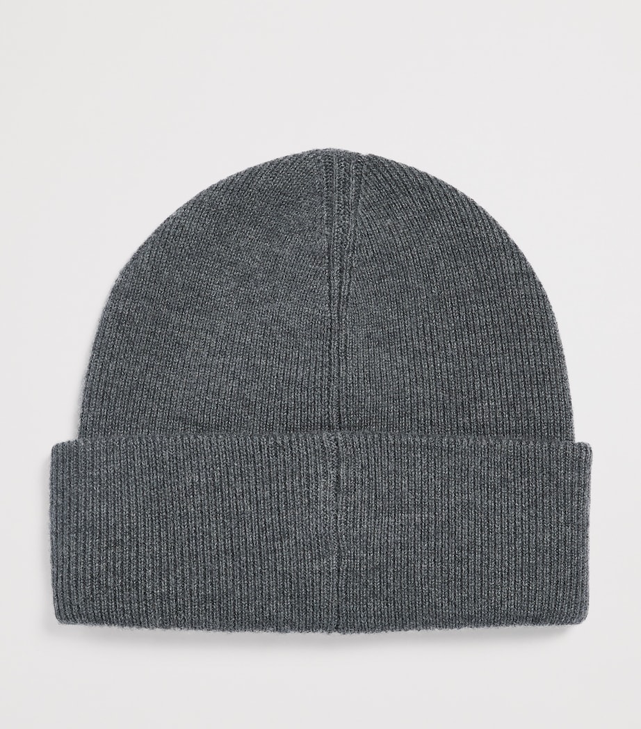 Moose Knuckles Wool Logo Beanie Cement Image 2