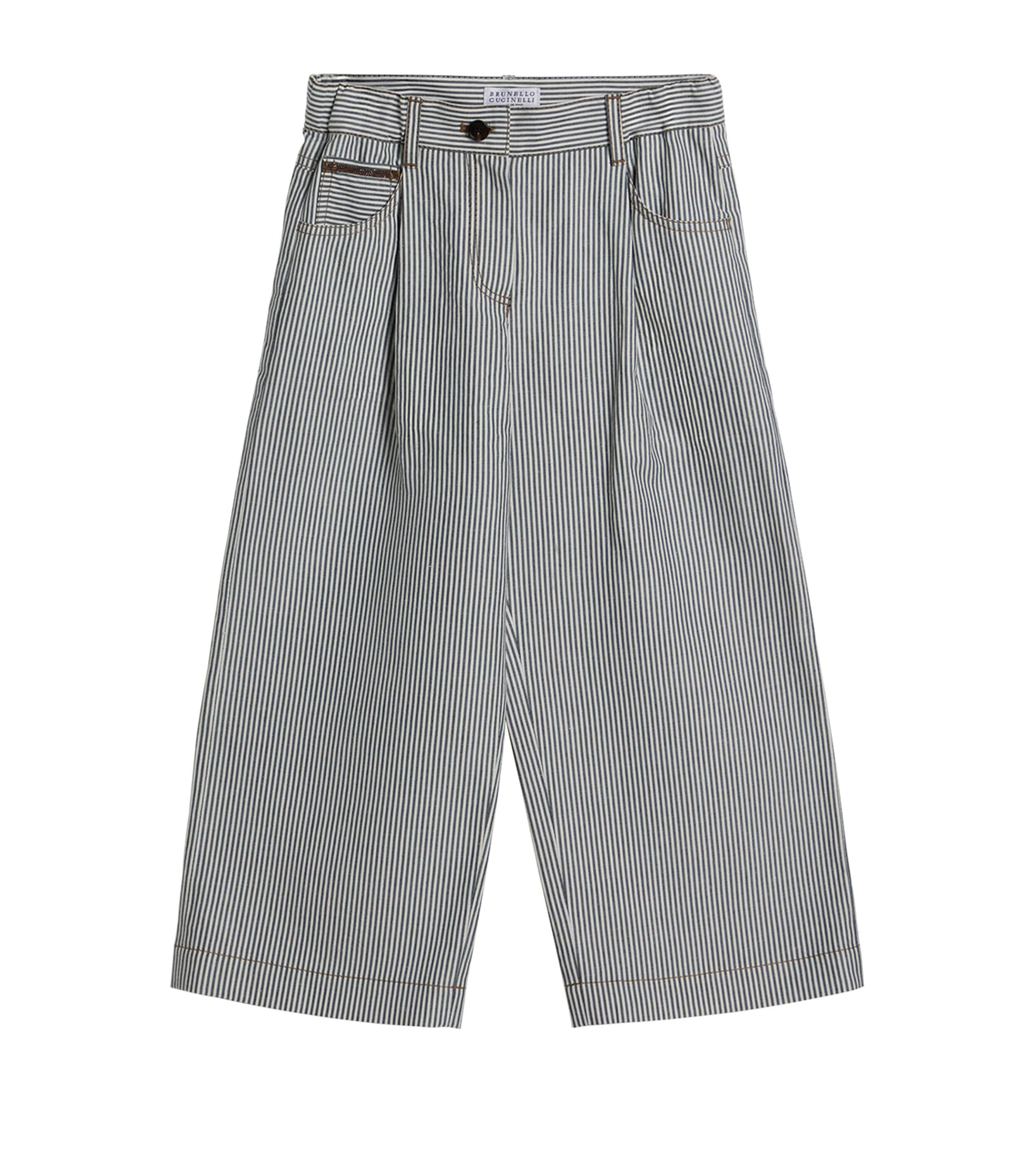 Brunello Cucinelli Twill Trousers In White