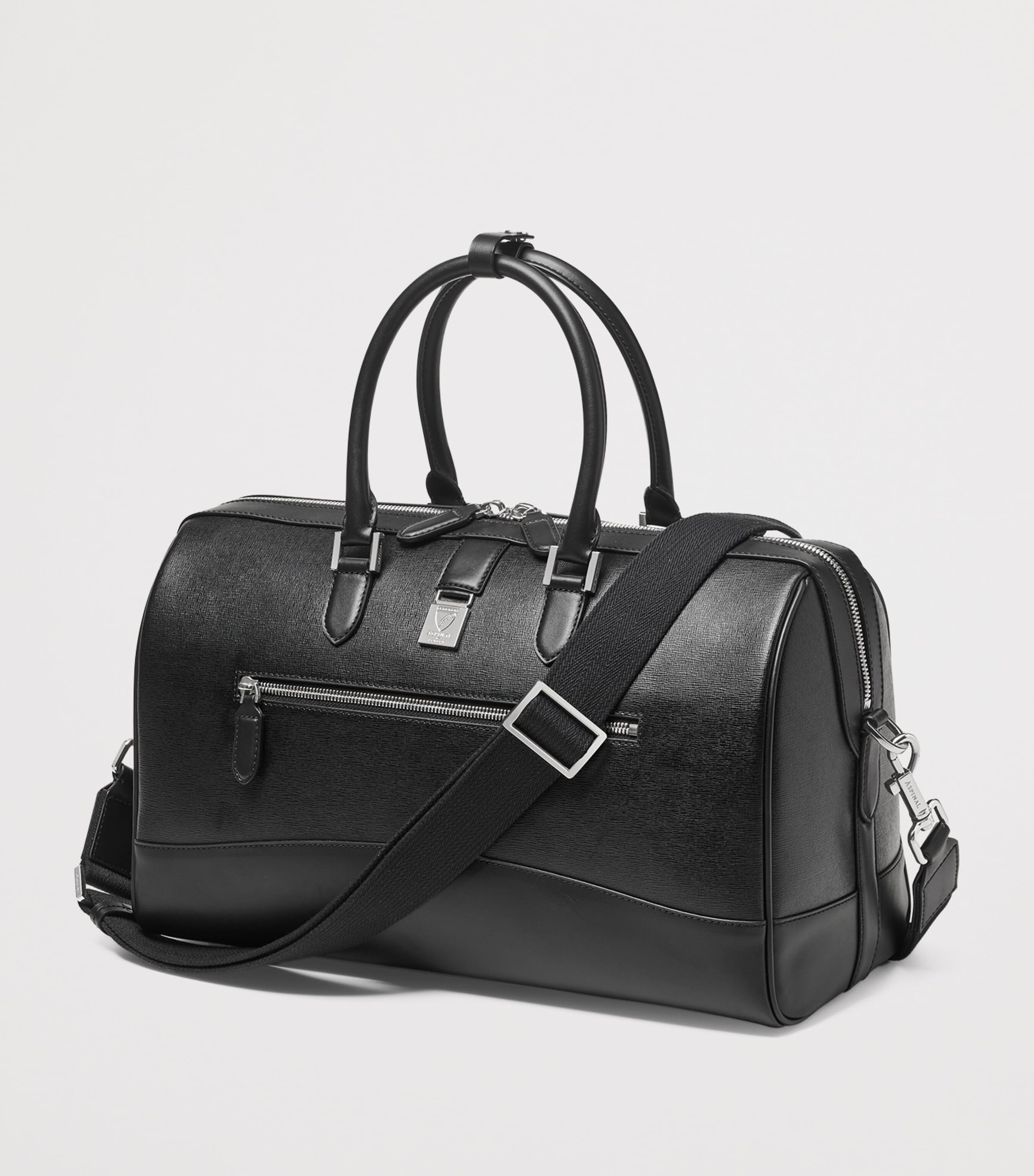 Leather Connaught Holdall BLACK Image 4