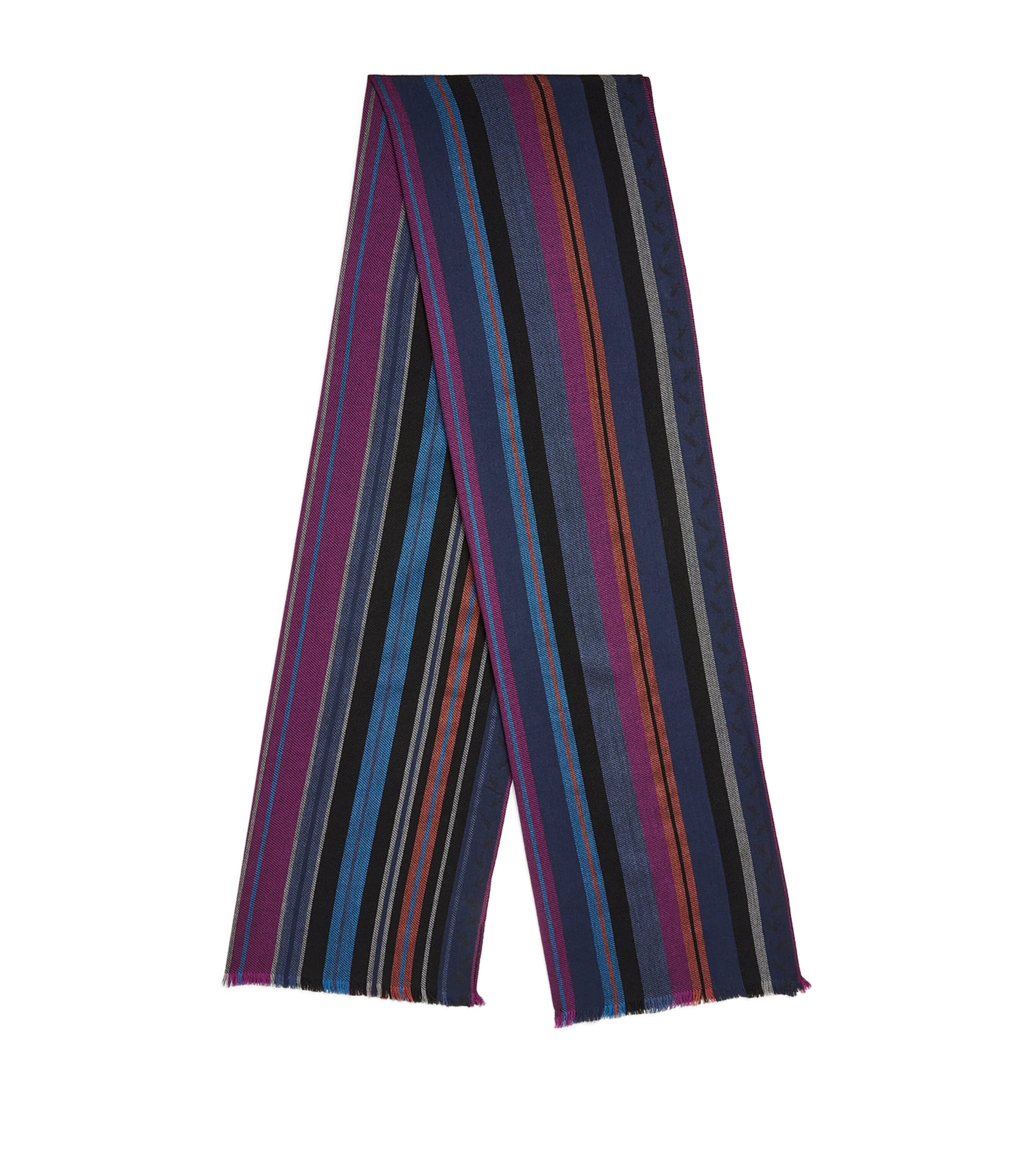 Paul Smith New City Stripe Scarf In Navy