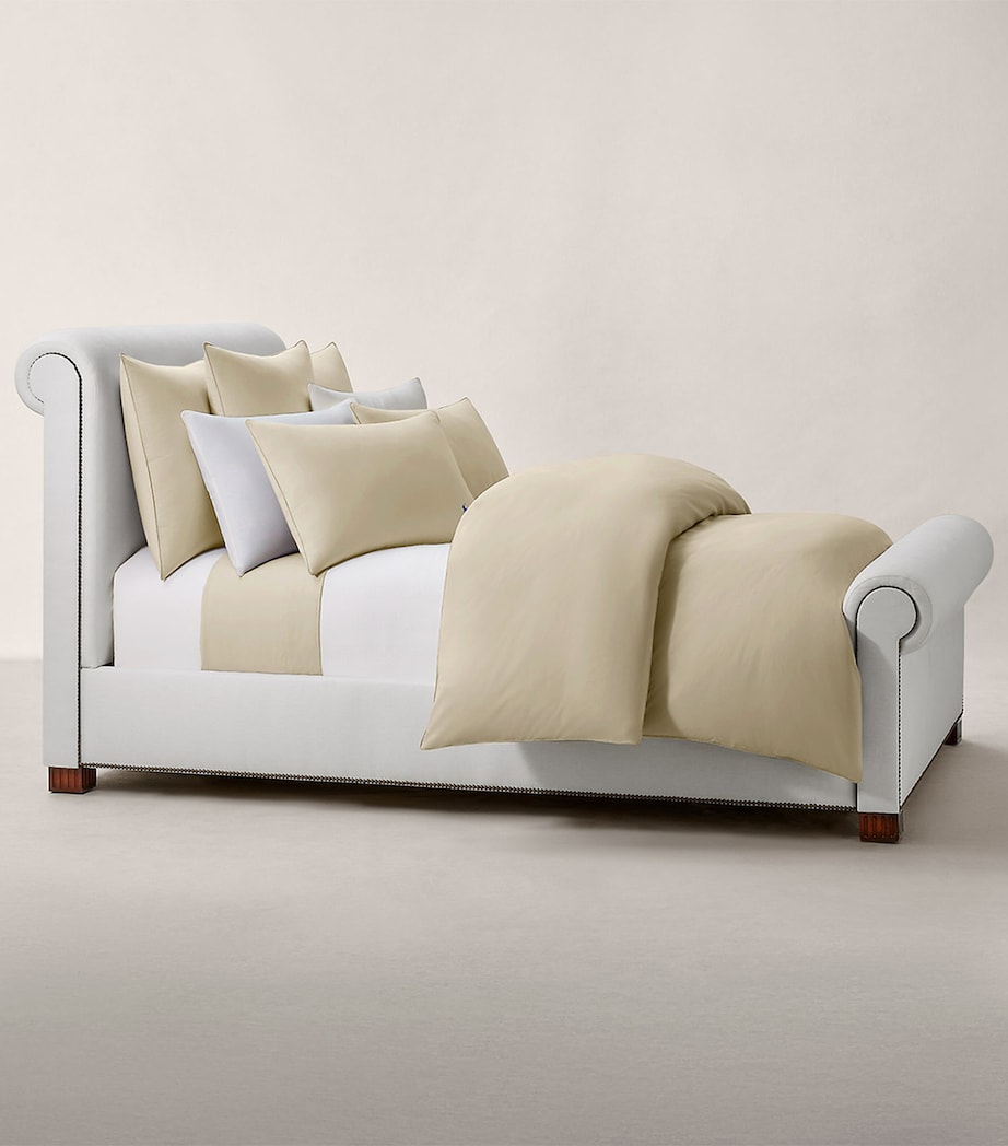 Ralph Lauren Home Cotton Player Super King Flat Sheet (270cm x 280cm) Paleoak Image 1