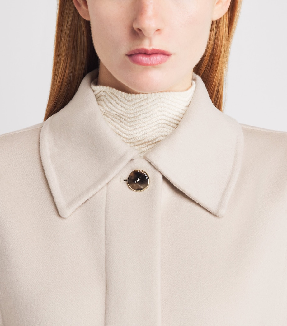 Agnona Womens Cashmere Belted Cape Beige Greige Image 3