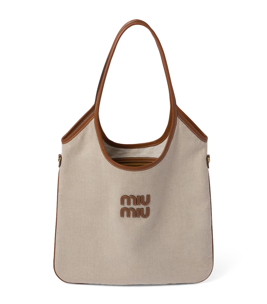 Miu Miu Canvas Ivy Tote Bag Image 1
