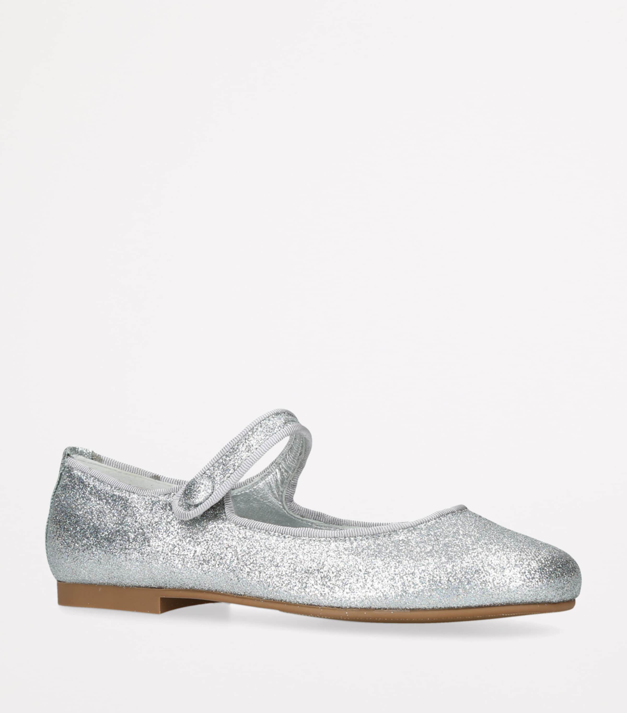 papouelli Glitter Ballet Flats Silver Image 3