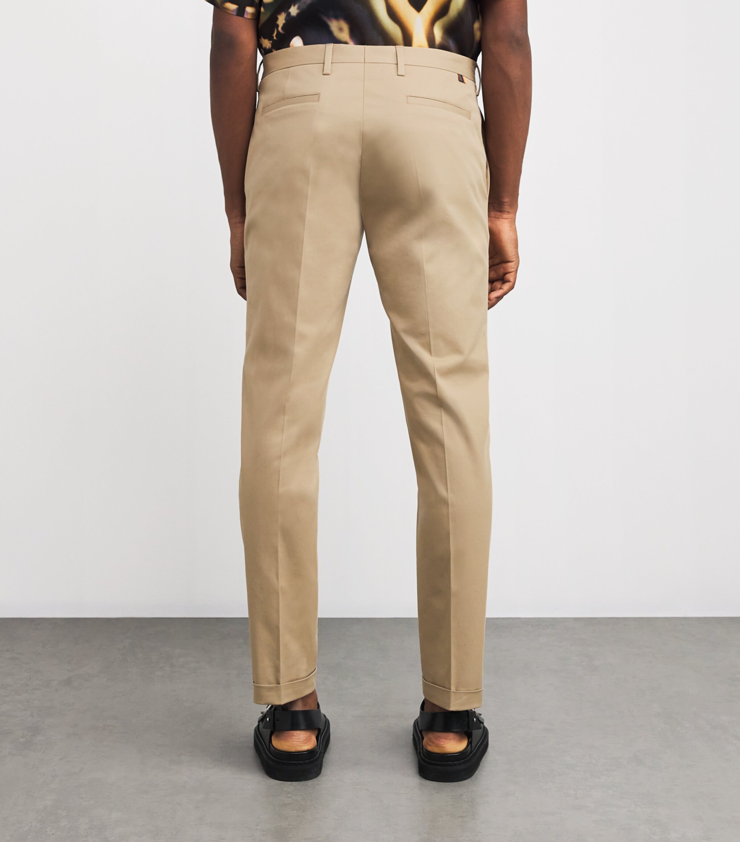 Paul Smith Mens Stretch-Cotton Chinos Beige Image 4