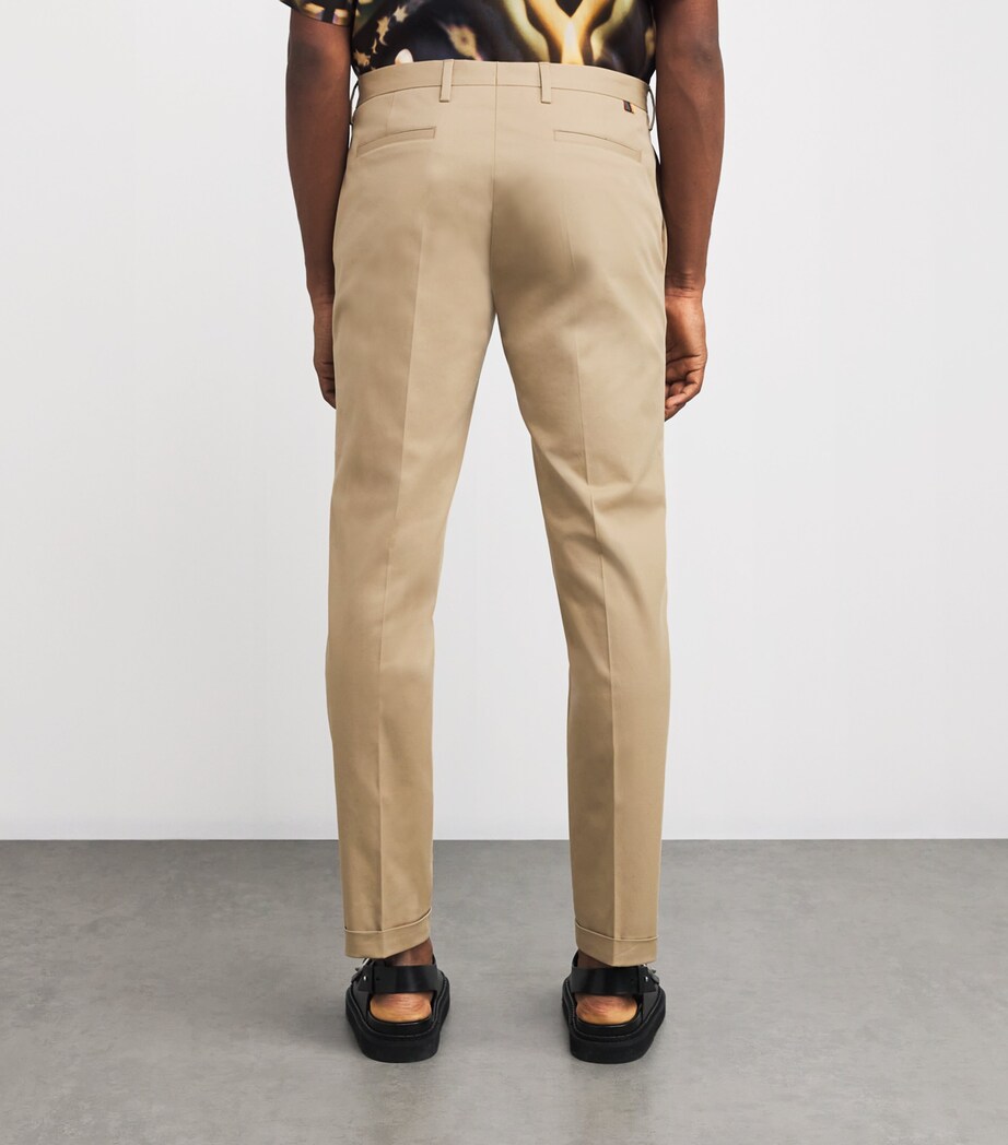 Paul Smith Mens Stretch-Cotton Chinos Beige Image 4